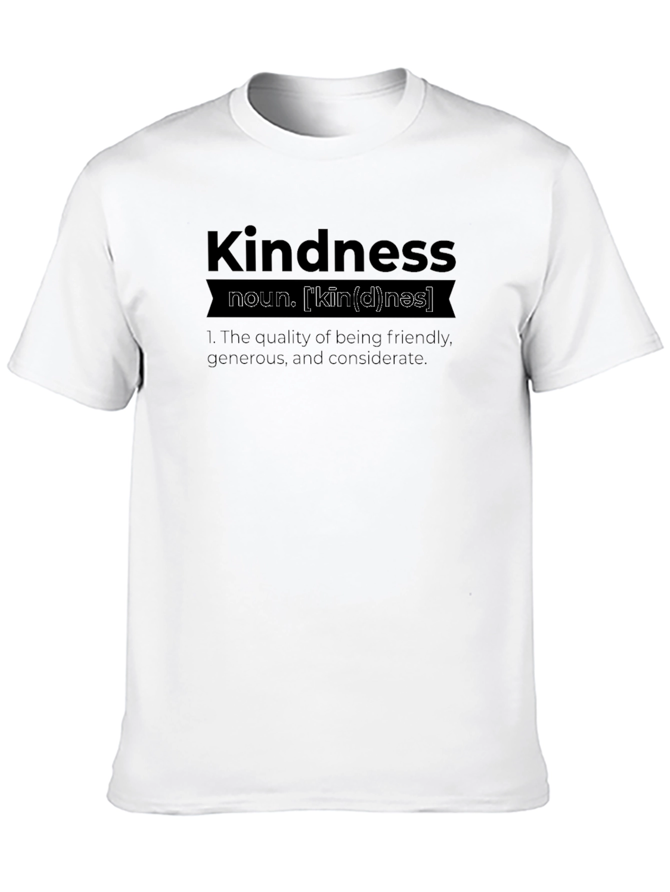 Kindness Definition Black Graphic T-Shirt