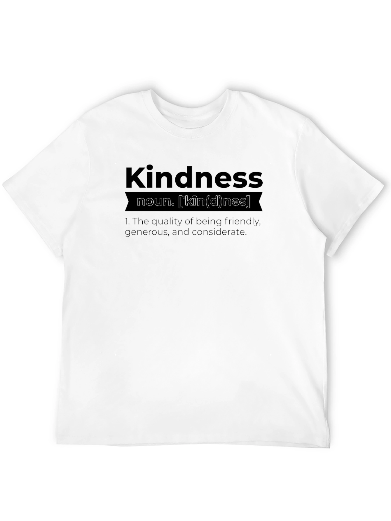 Kindness Definition Black Graphic T-Shirt