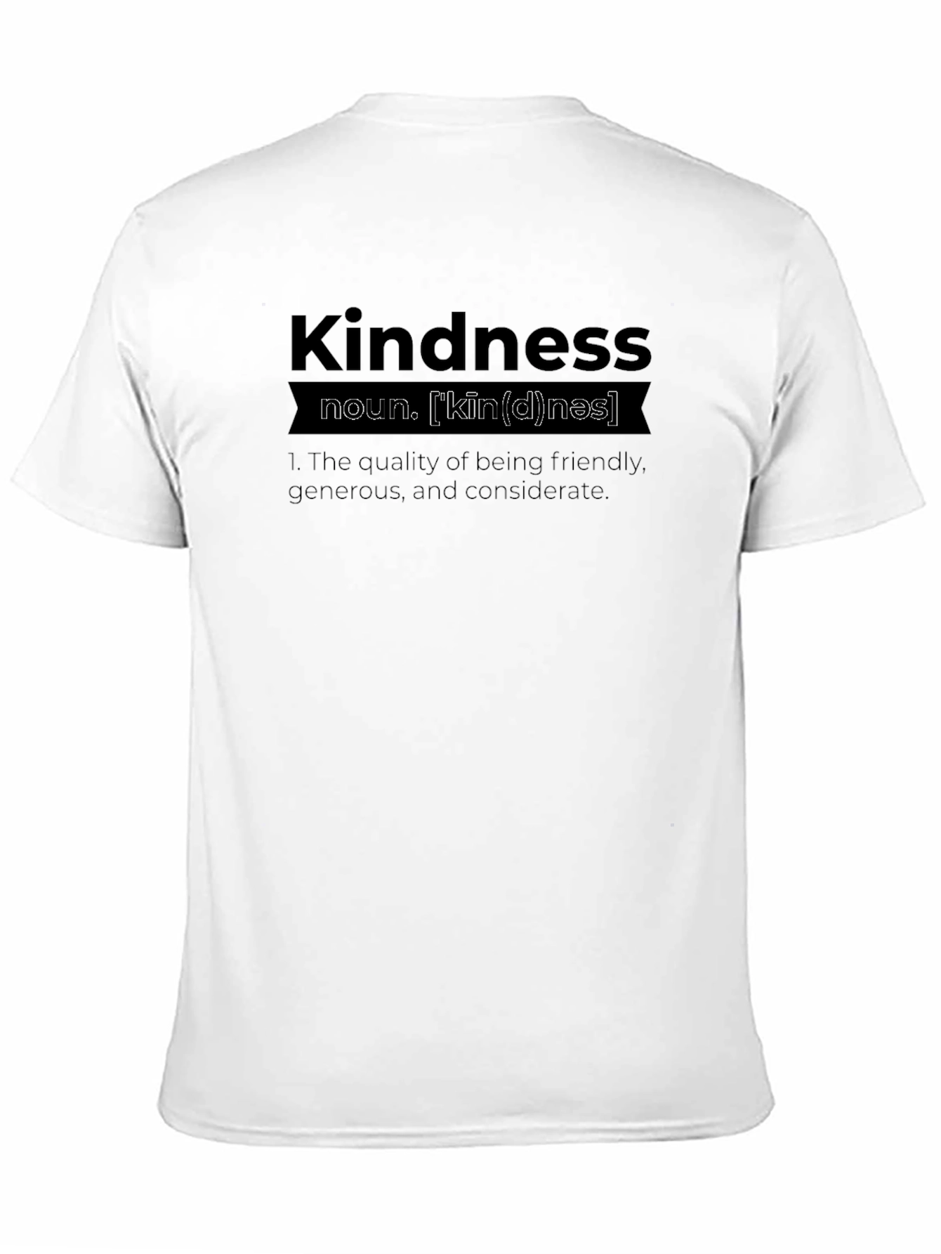 Kindness Definition Black Graphic T-Shirt