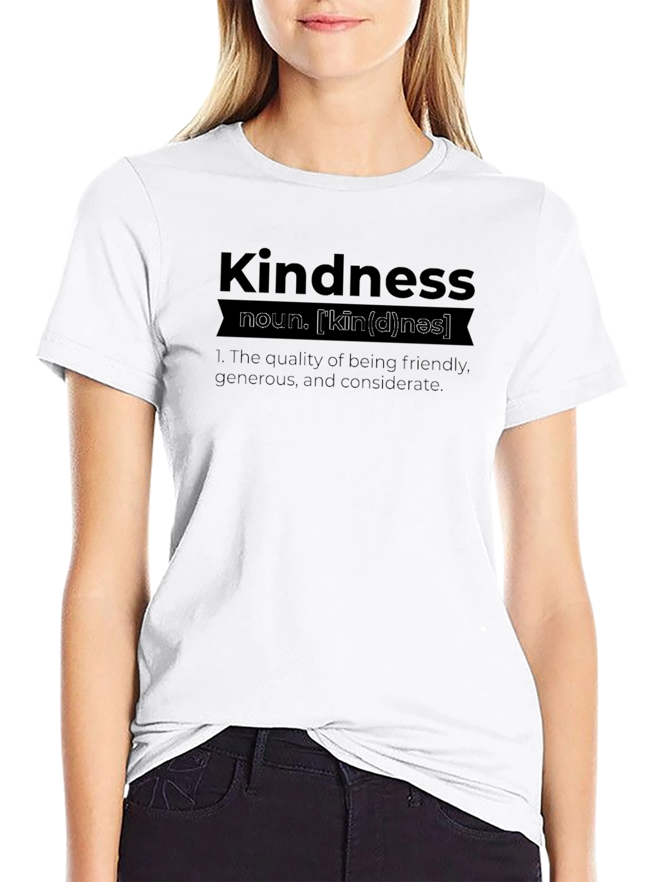 Kindness Definition Black Graphic T-Shirt