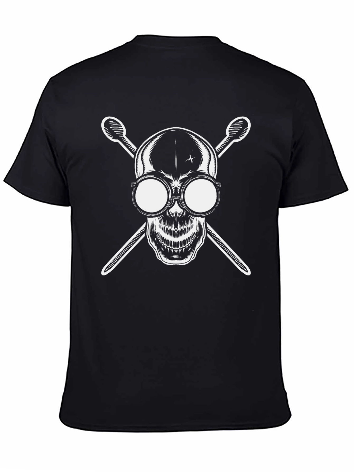 Skull & Sticks Graphic T-Shirt - Black