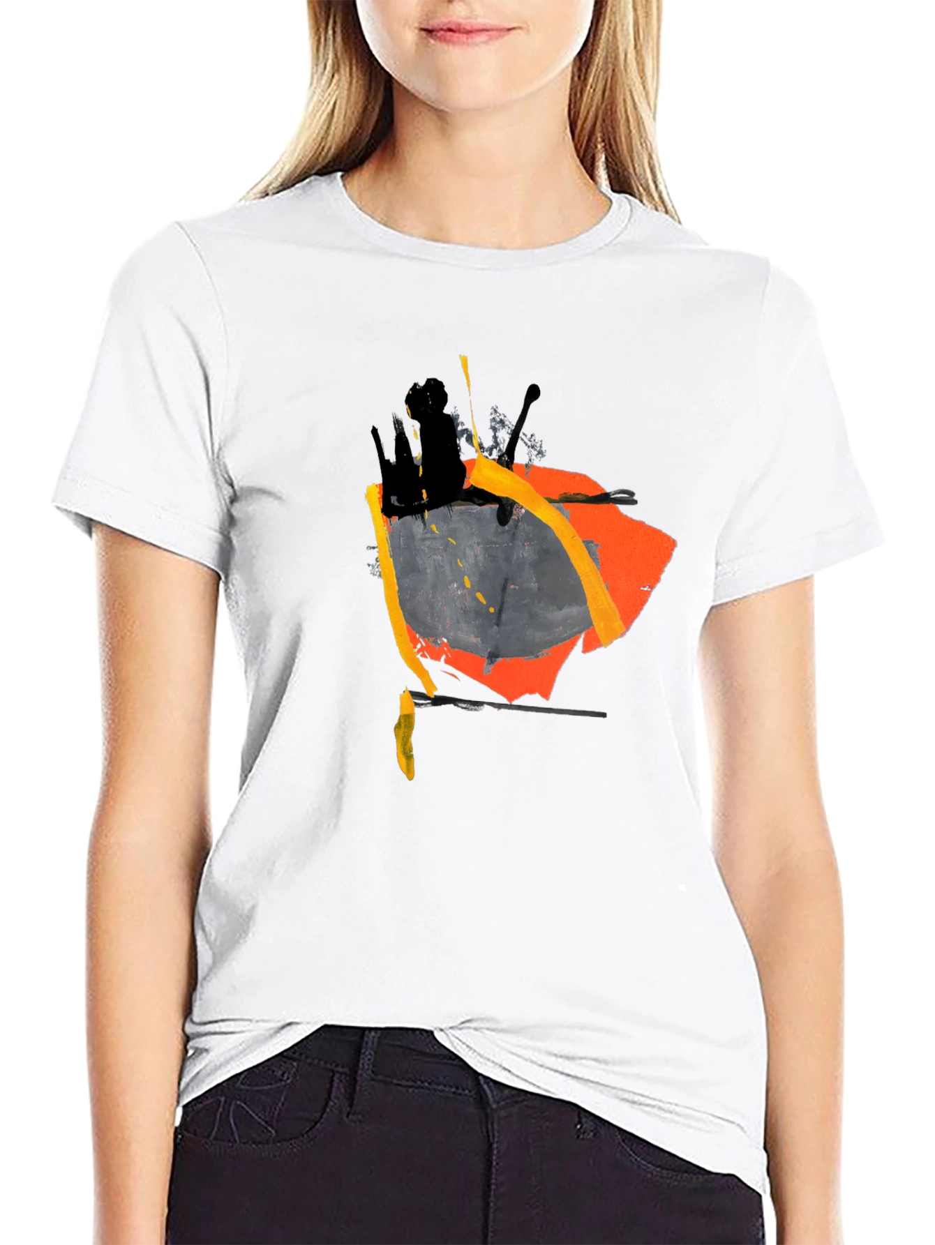 Abstract Art Graphic Tee - Modern Casual Style