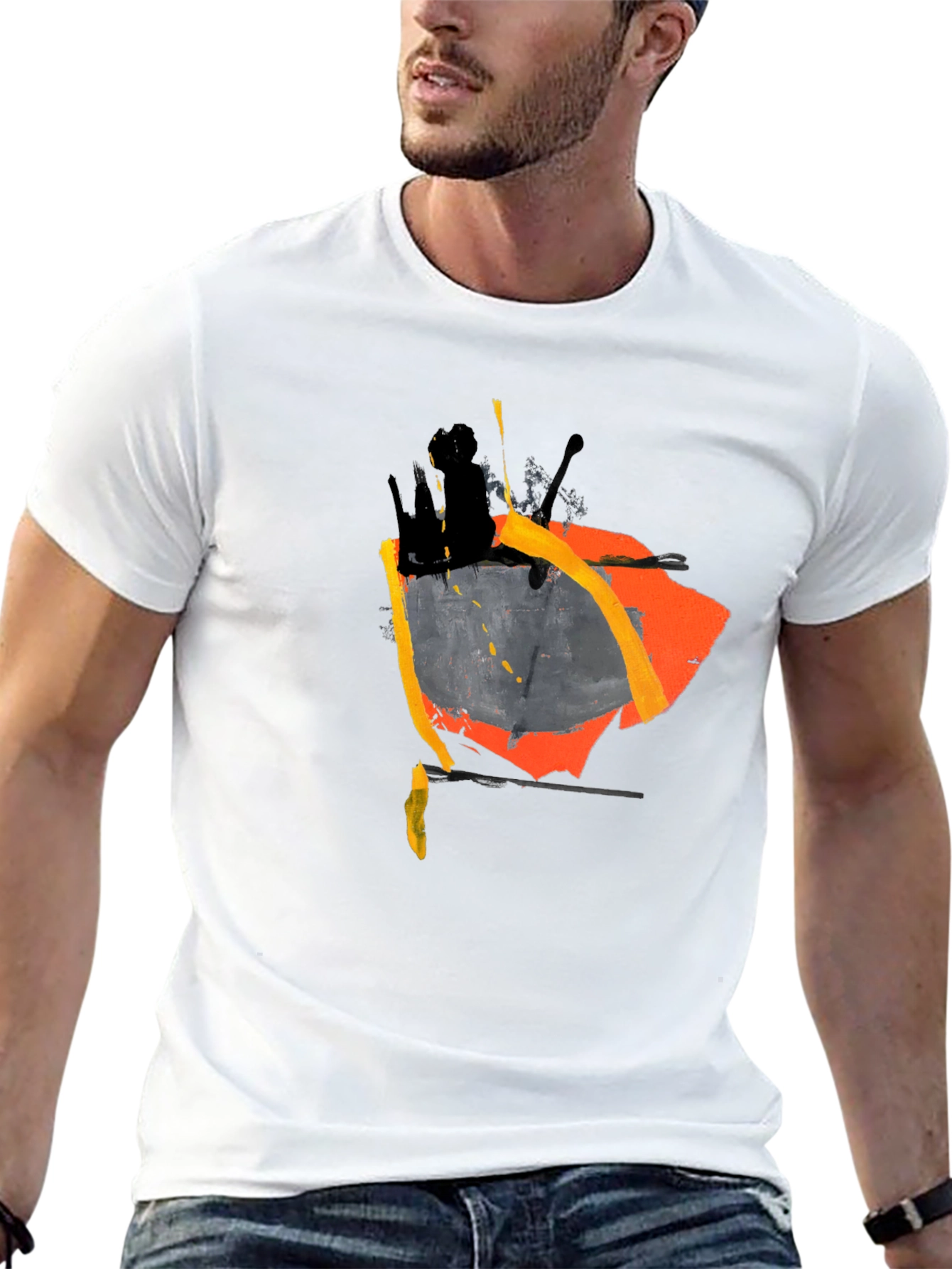 Abstract Art Graphic Tee - Modern Casual Style