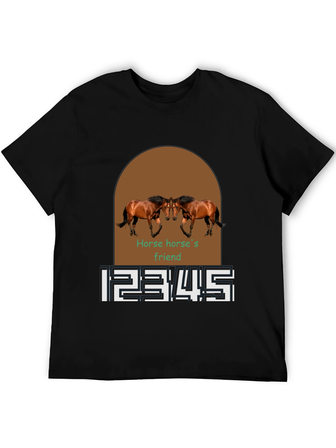 Horse Friend Graphic Tee - Black
