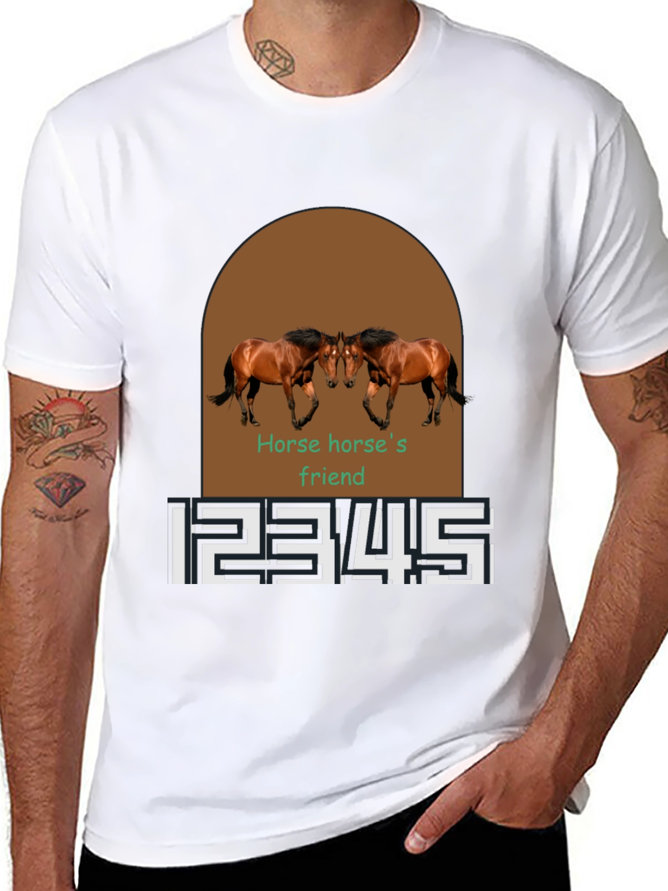 Horse Friend Graphic Tee - Black