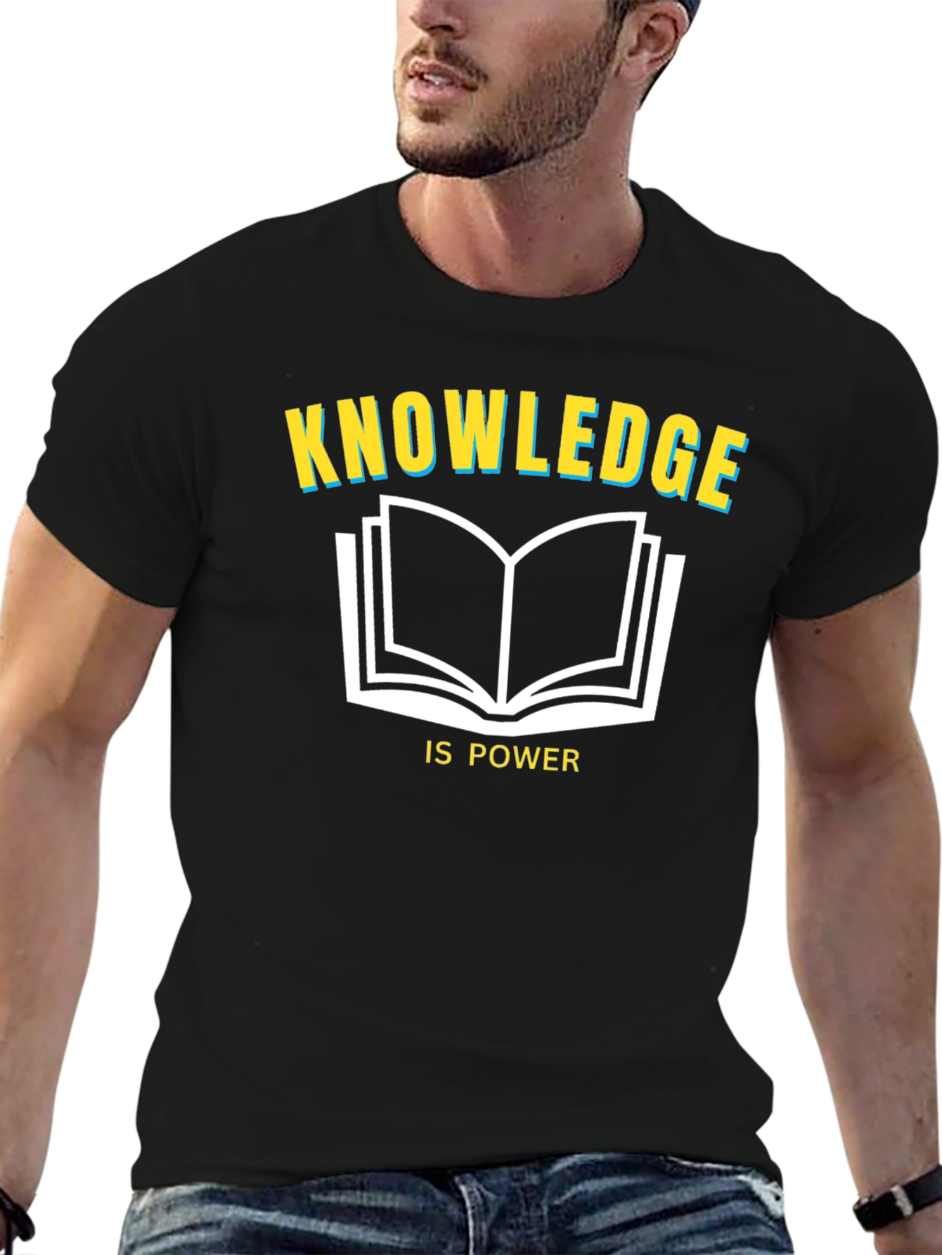 Knowledge is Power Black T-Shirt