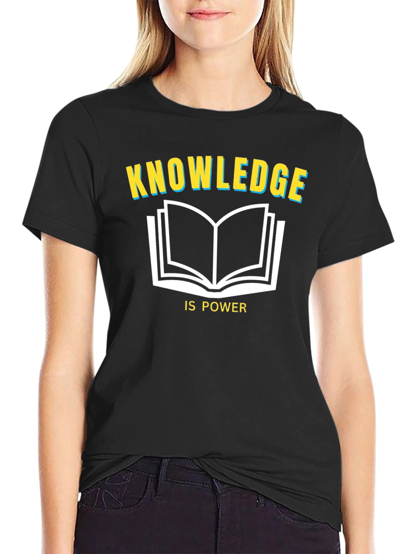 Knowledge is Power Black T-Shirt