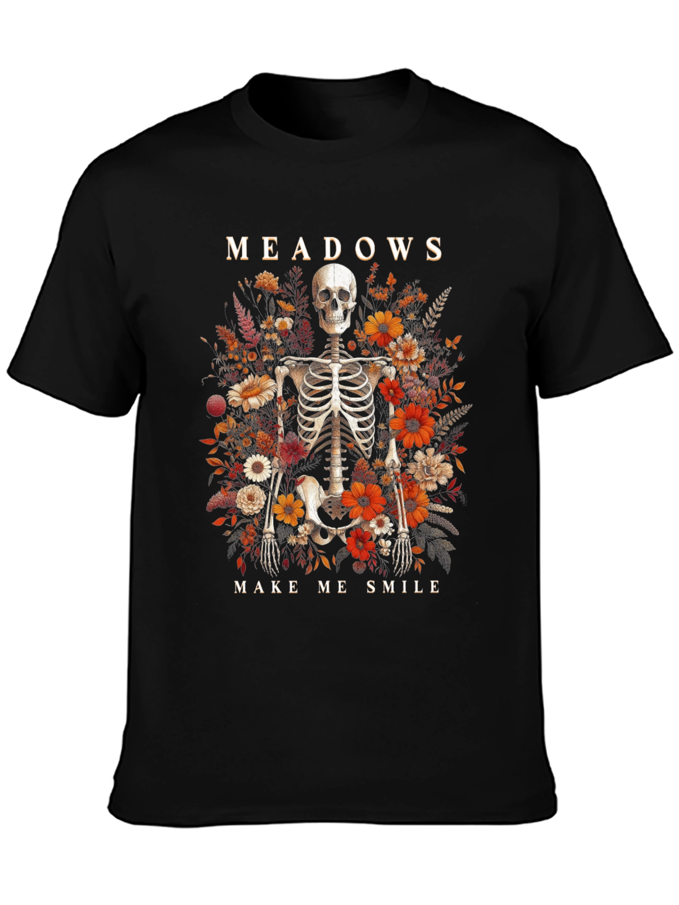 Meadows Skeleton Floral Graphic Tee