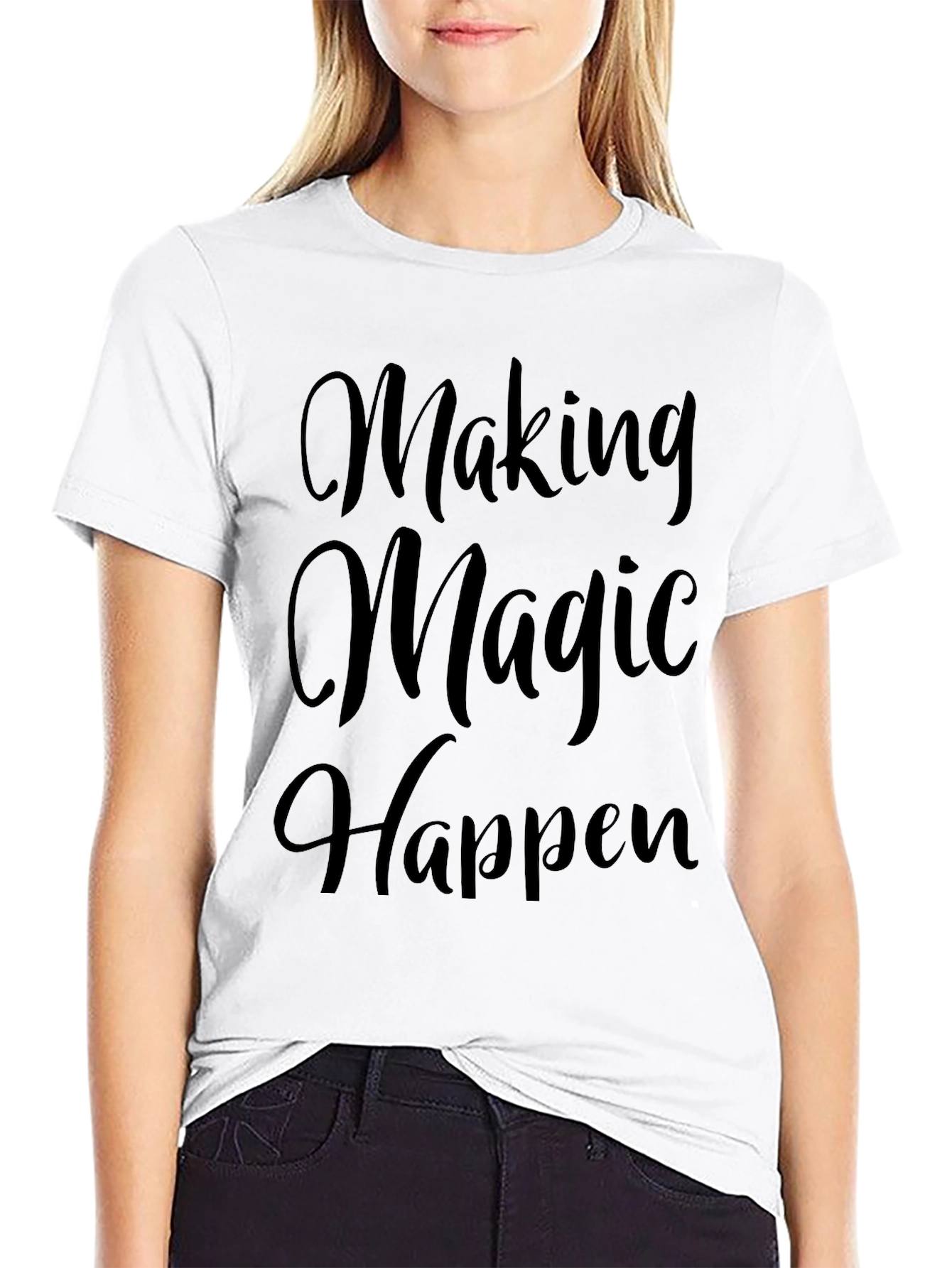 Making Magic Happen Black Graphic T-Shirt