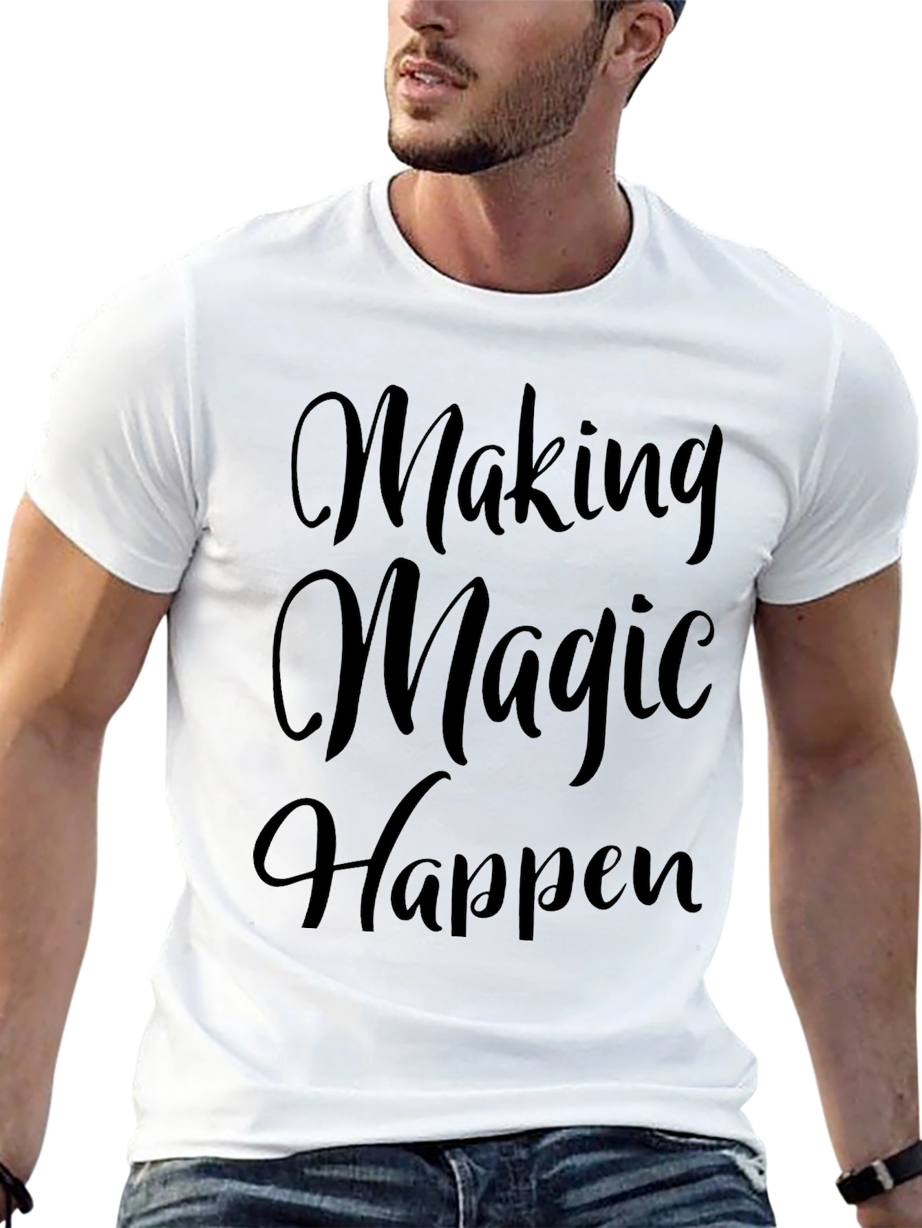 Making Magic Happen Black Graphic T-Shirt