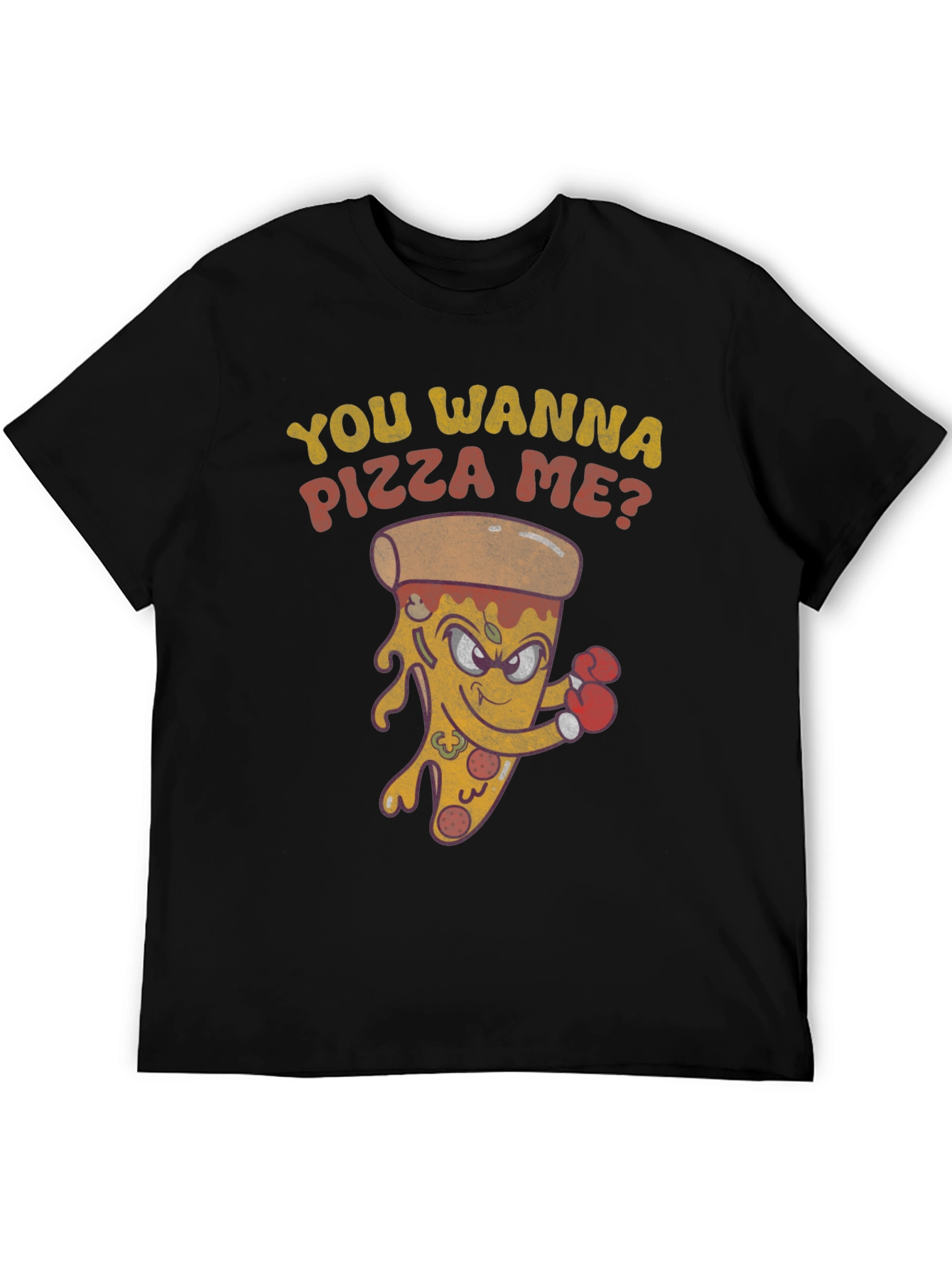 Funny Pizza Boxer Graphic T-Shirt
