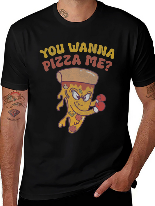 Funny Pizza Boxer Graphic T-Shirt