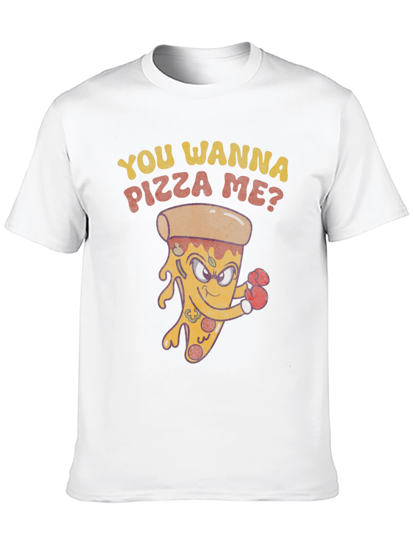 Funny Pizza Boxer Graphic T-Shirt