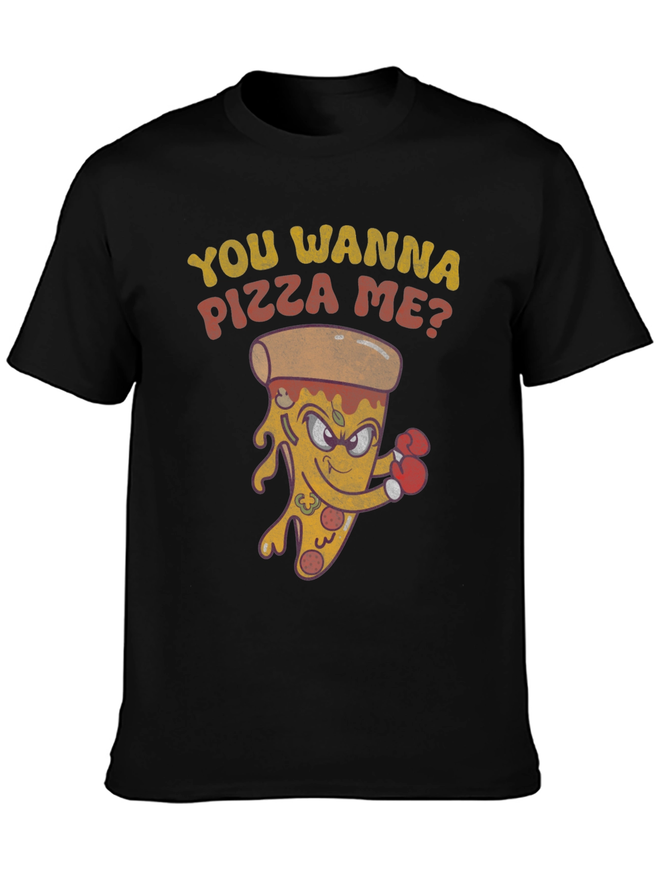 Funny Pizza Boxer Graphic T-Shirt