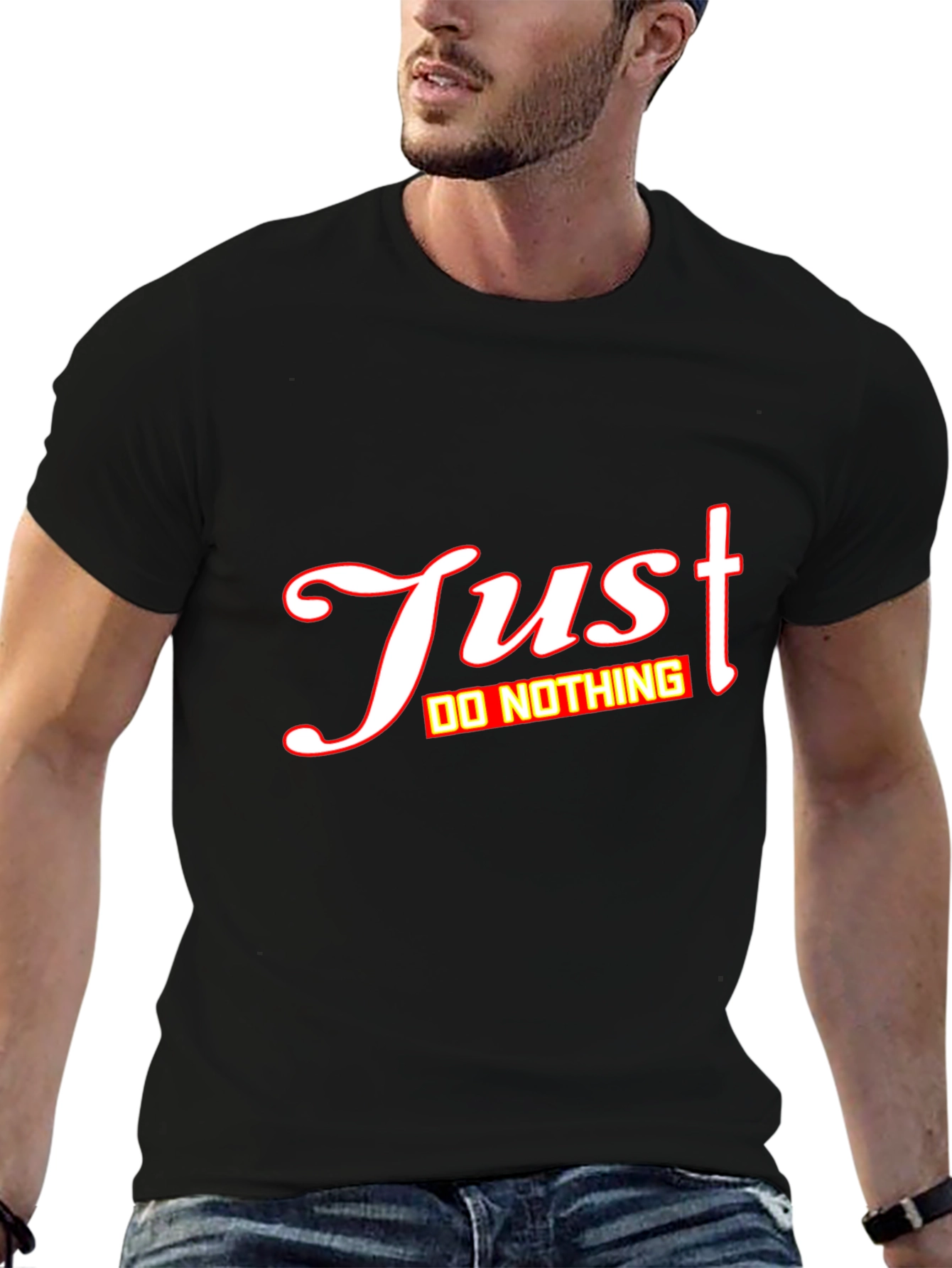 Just Do Nothing Graphic Tee - Mens Black T-Shirt
