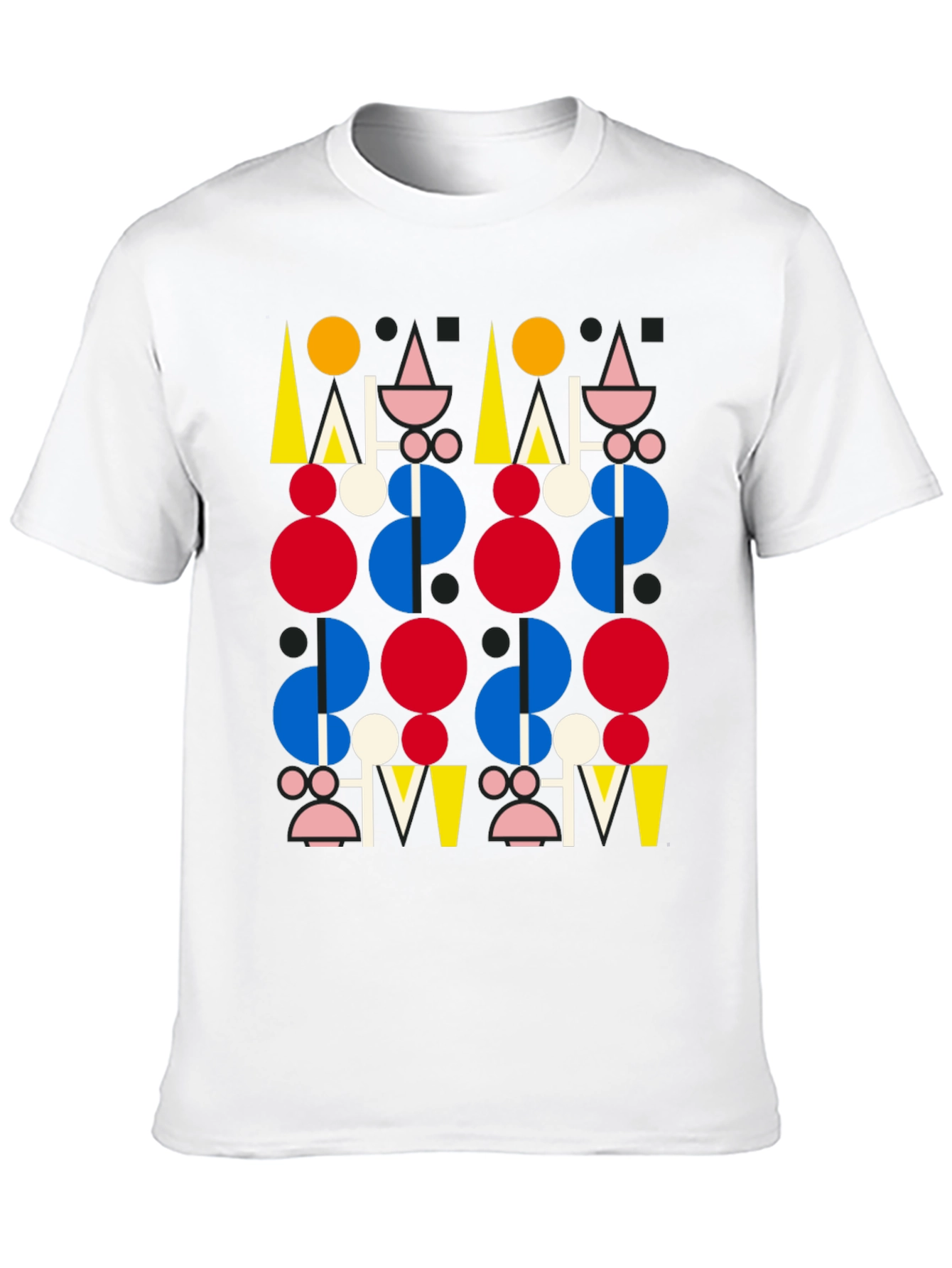 Abstract Geometric Pattern Black T-Shirt