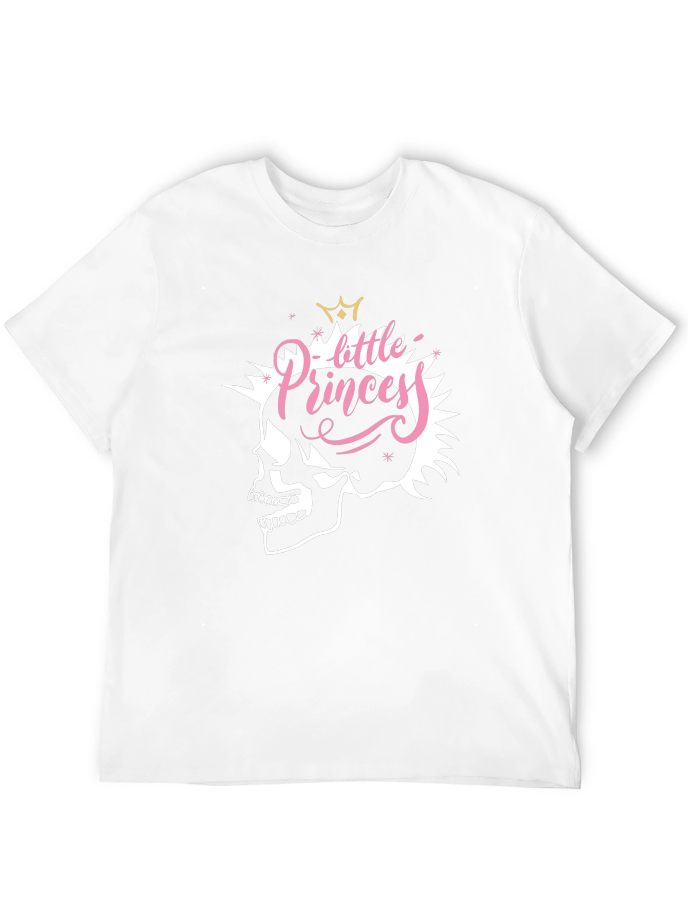 Skull Little Princess Black T-Shirt - Edgy Fashion