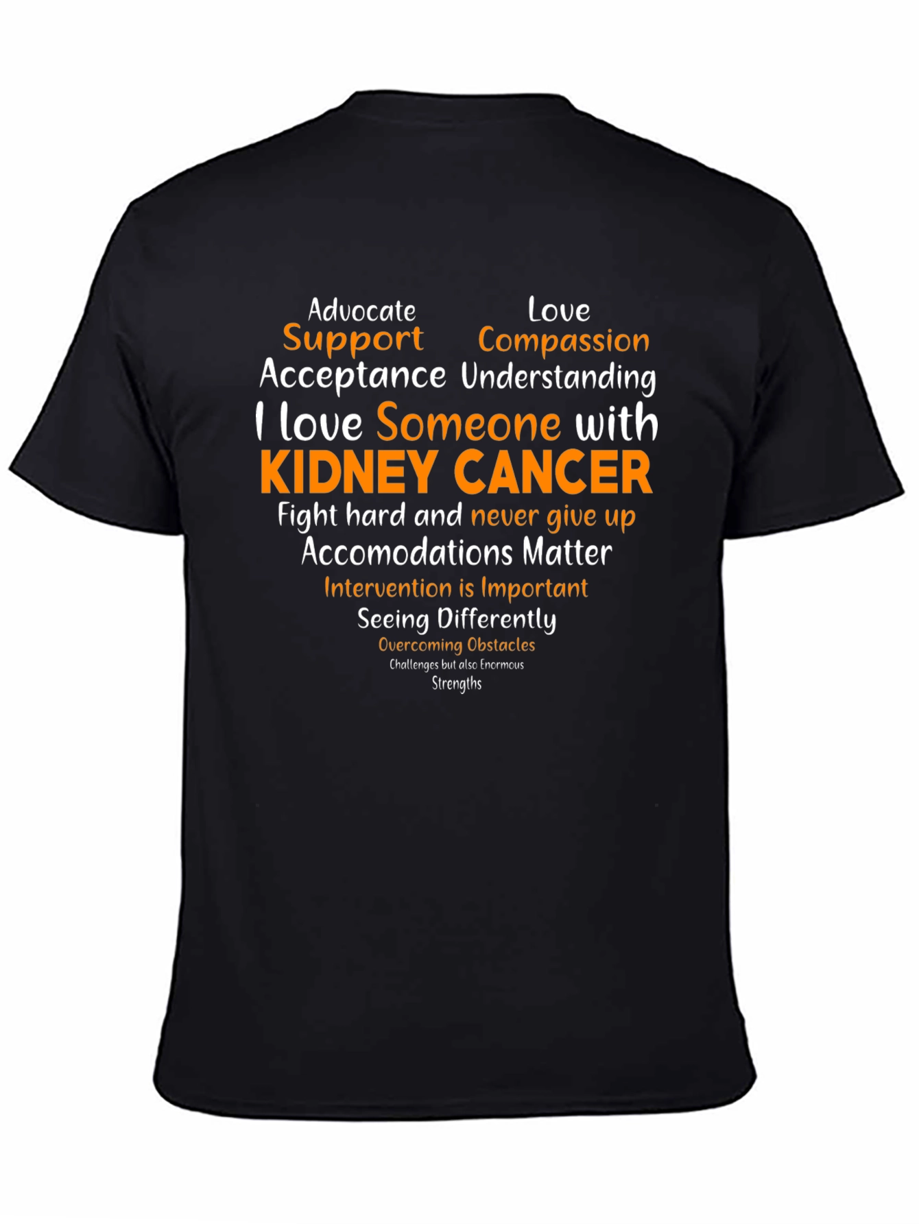 Kidney Cancer Awareness T-Shirt - Support & Love