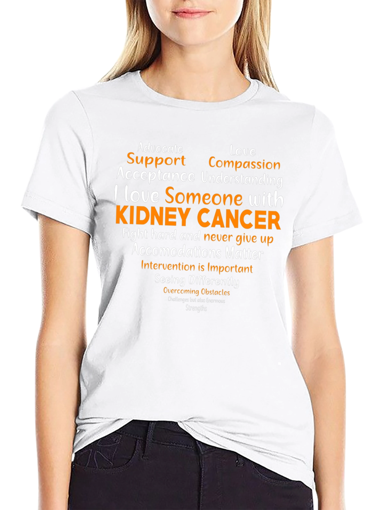 Kidney Cancer Awareness T-Shirt - Support & Love