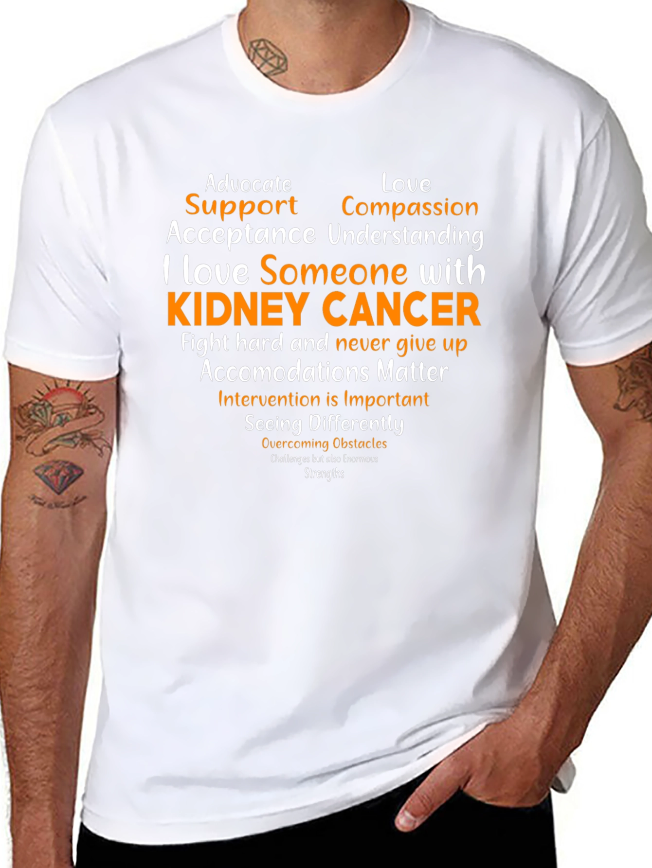 Kidney Cancer Awareness T-Shirt - Support & Love