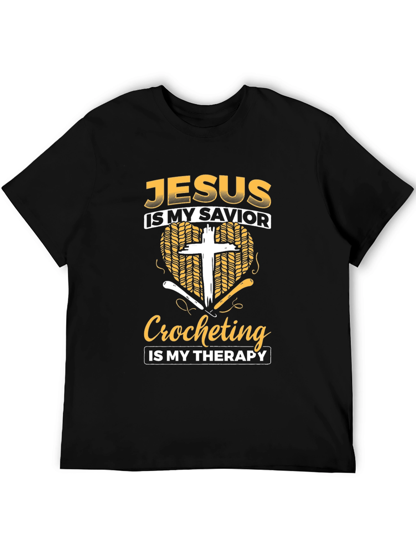 Jesus is My Savior Crocheting Therapy T-Shirt