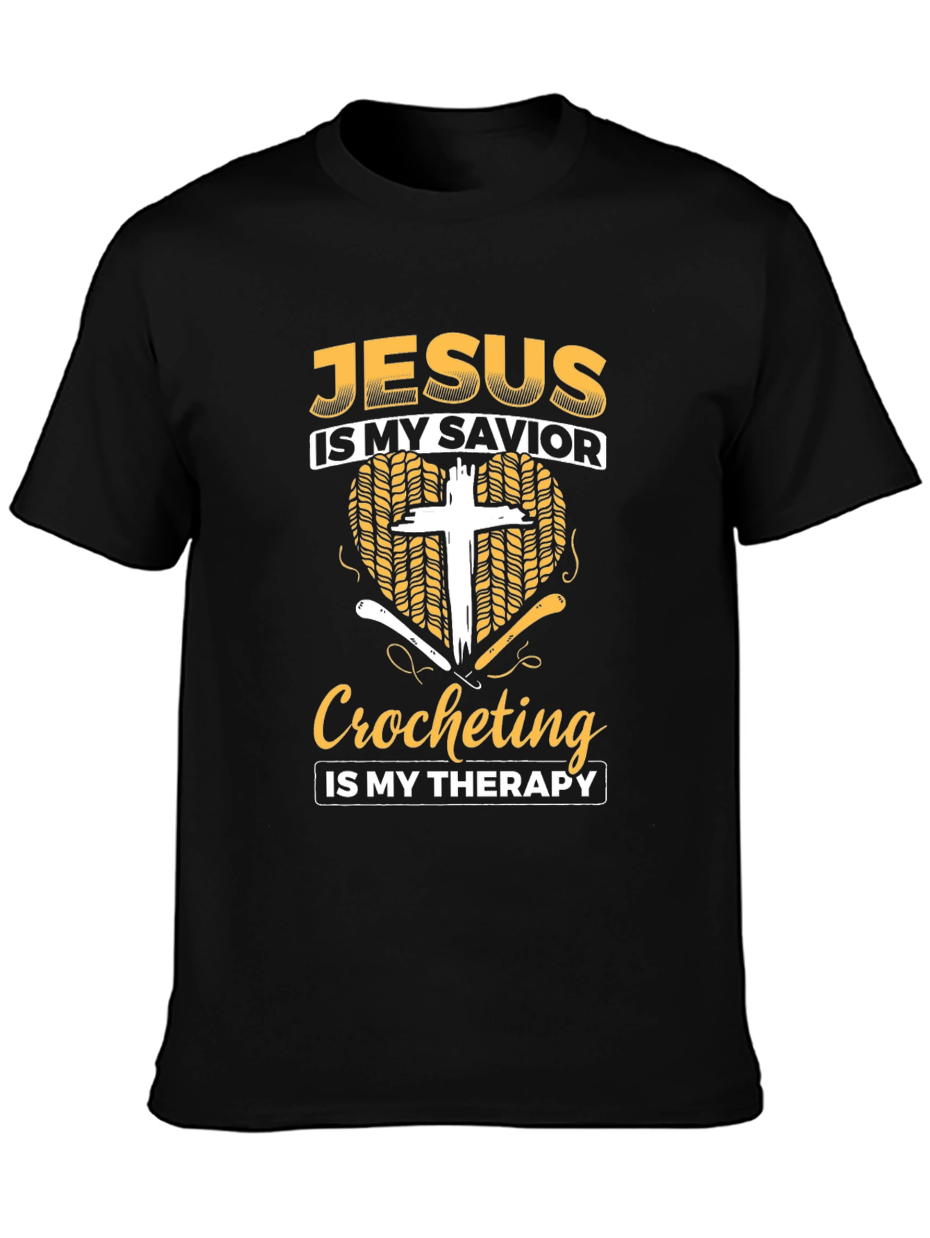 Jesus is My Savior Crocheting Therapy T-Shirt