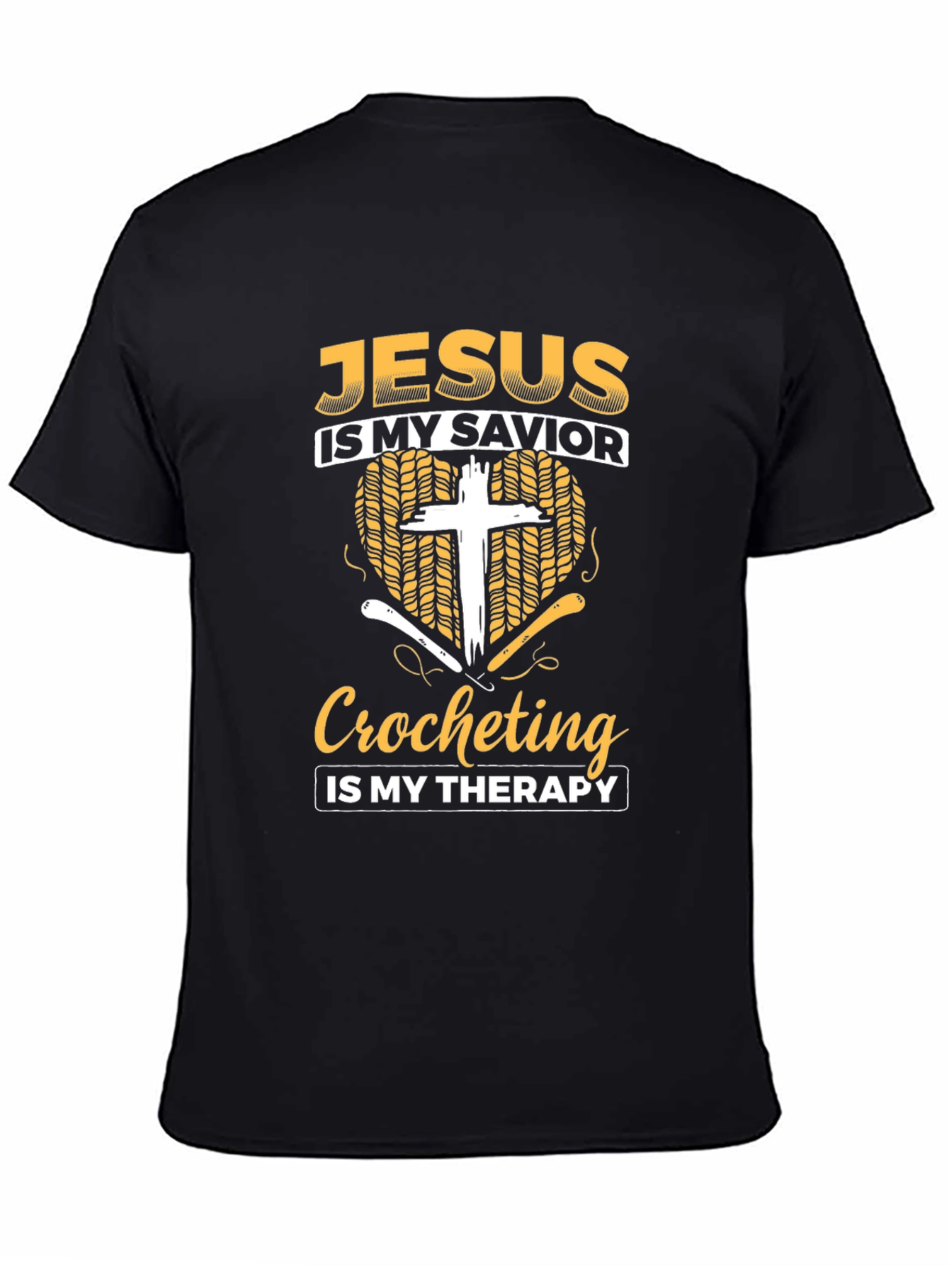 Jesus is My Savior Crocheting Therapy T-Shirt