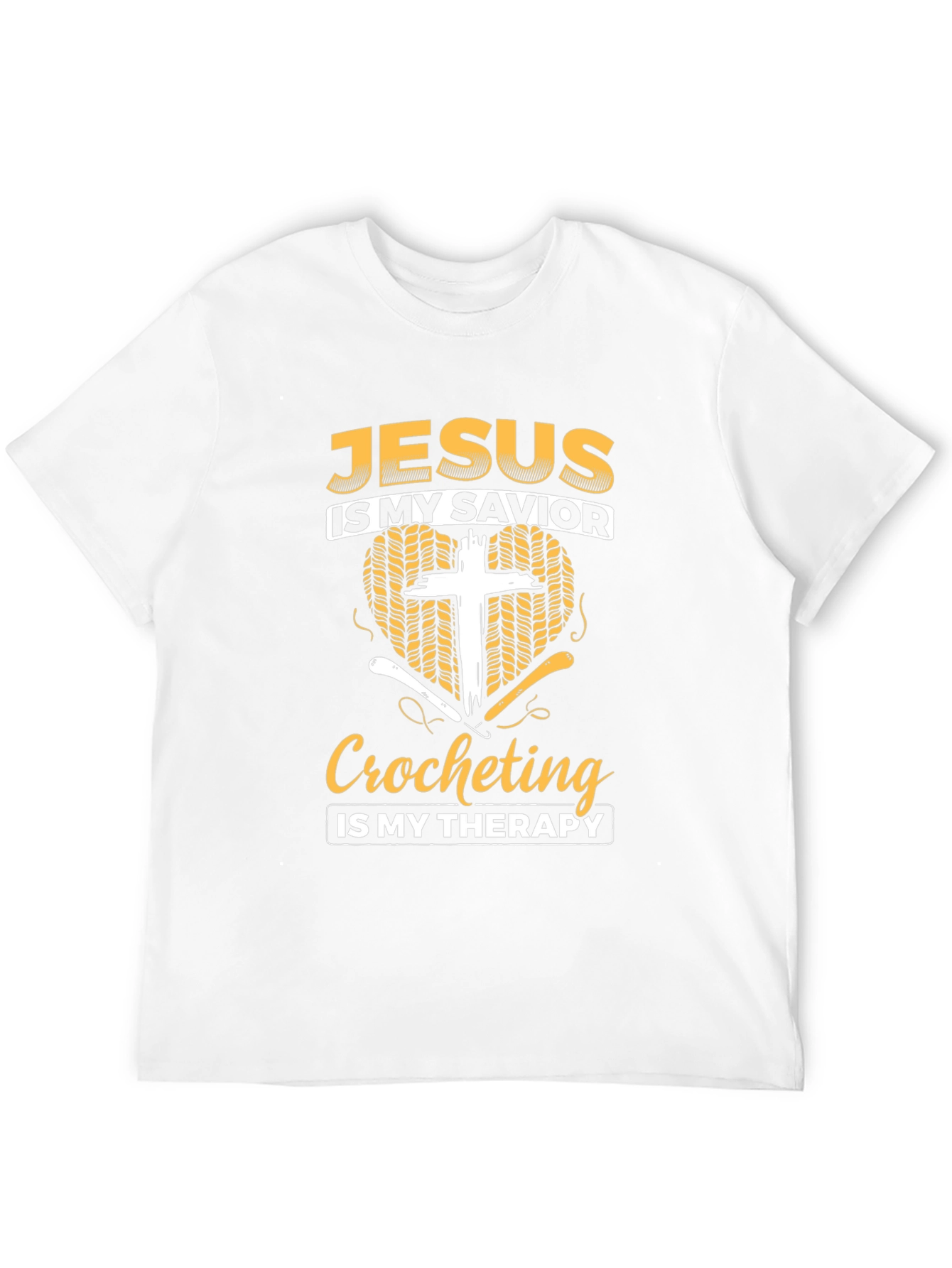 Jesus is My Savior Crocheting Therapy T-Shirt