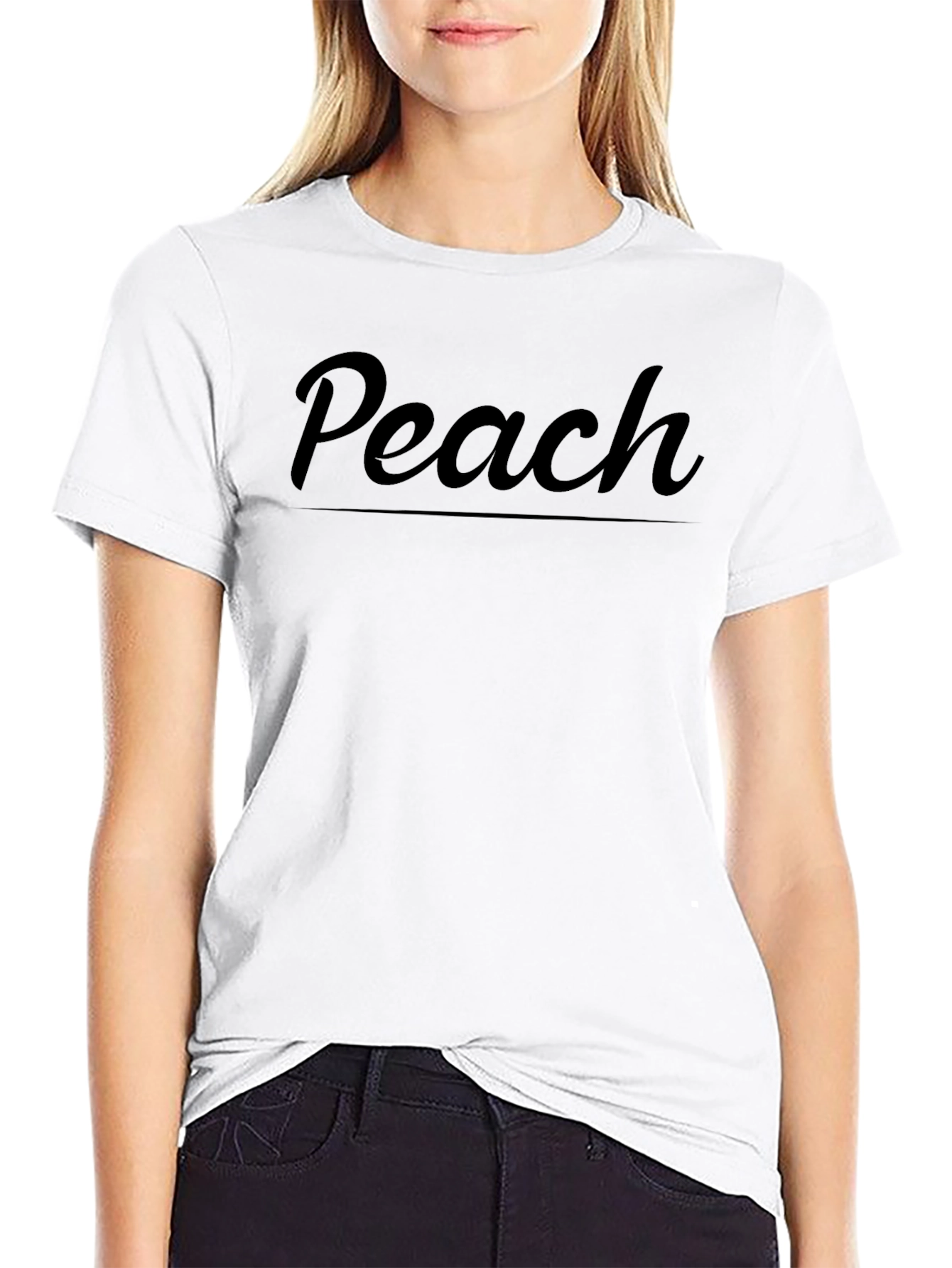 Peach Graphic T-Shirt - Soft Cotton Blend