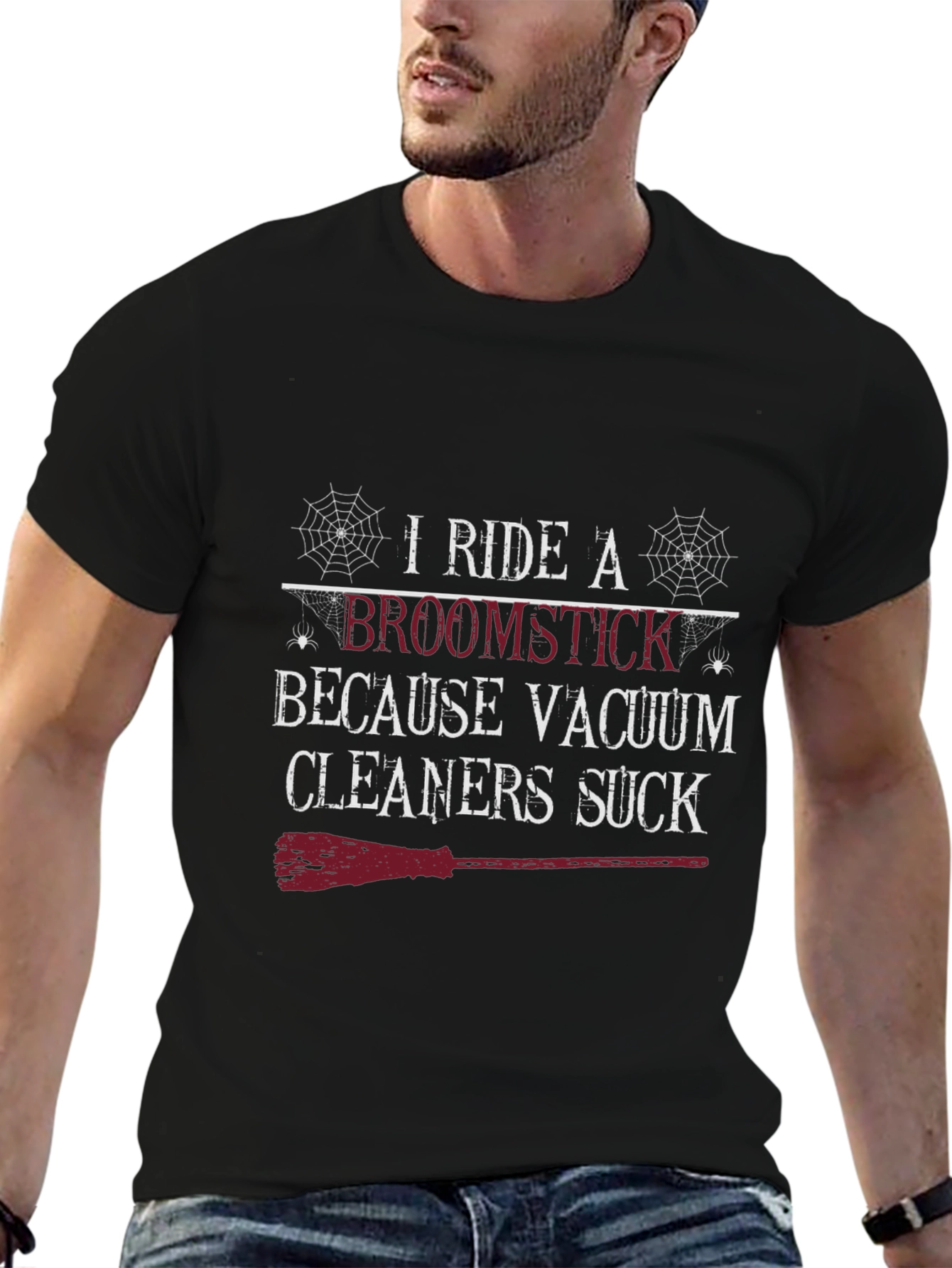 I Ride A Broomstick Halloween T-Shirt