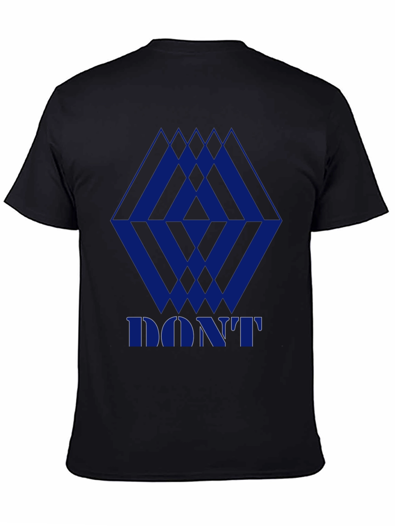 Geometric Print Mens Black Graphic Tee