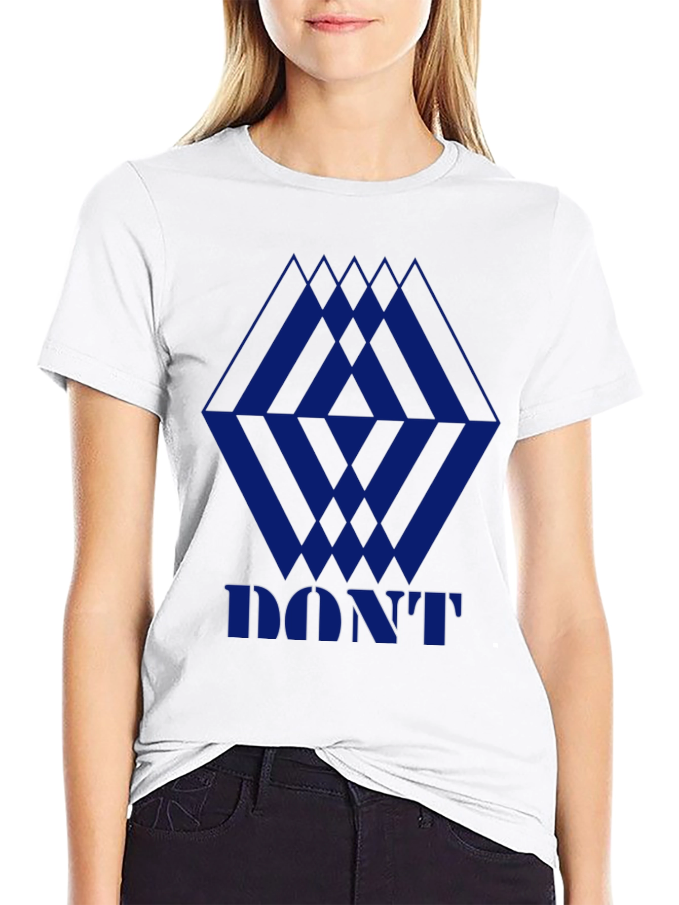 Geometric Print Mens Black Graphic Tee