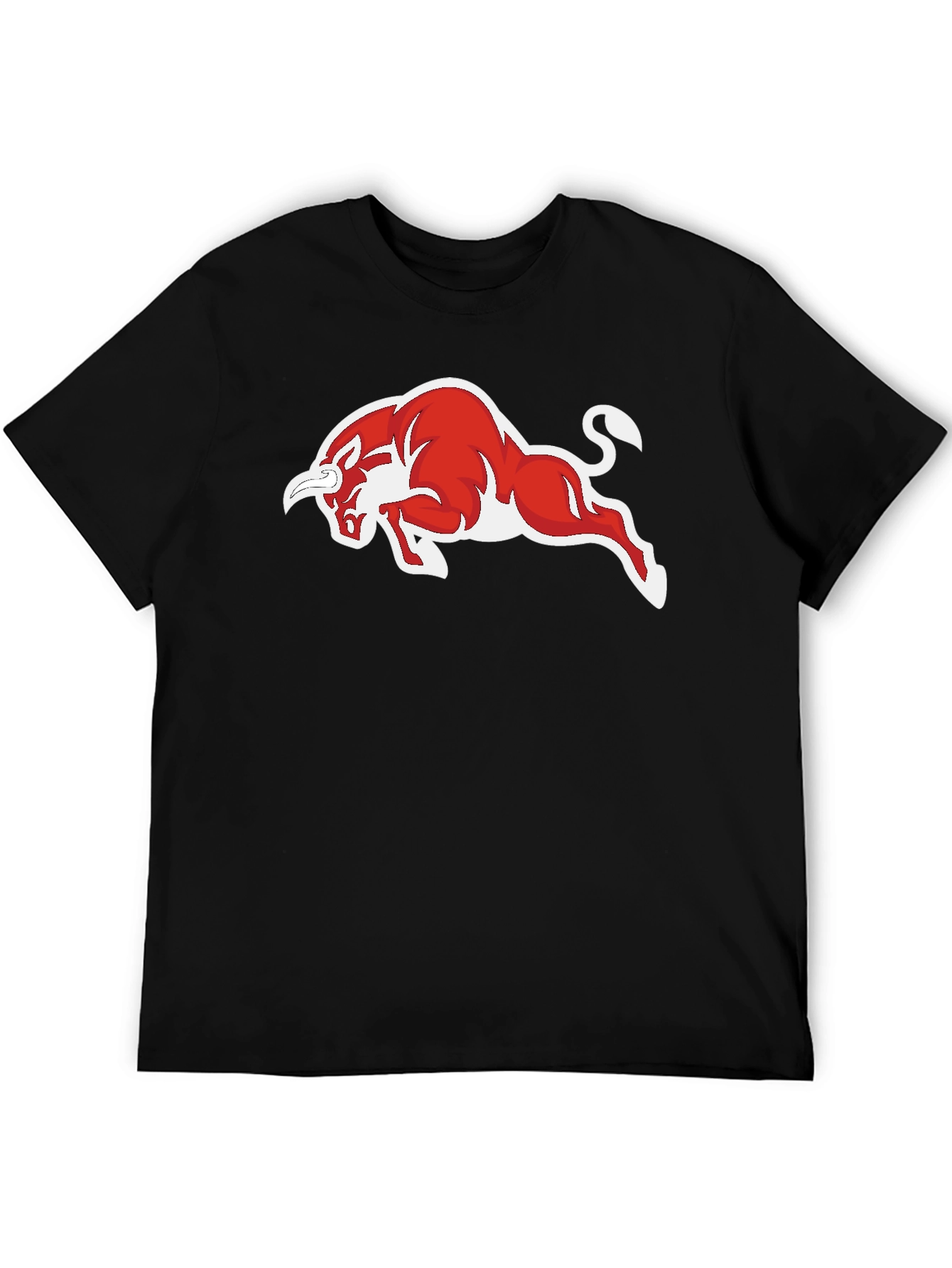 Black T-Shirt with Red Bull Graphic
