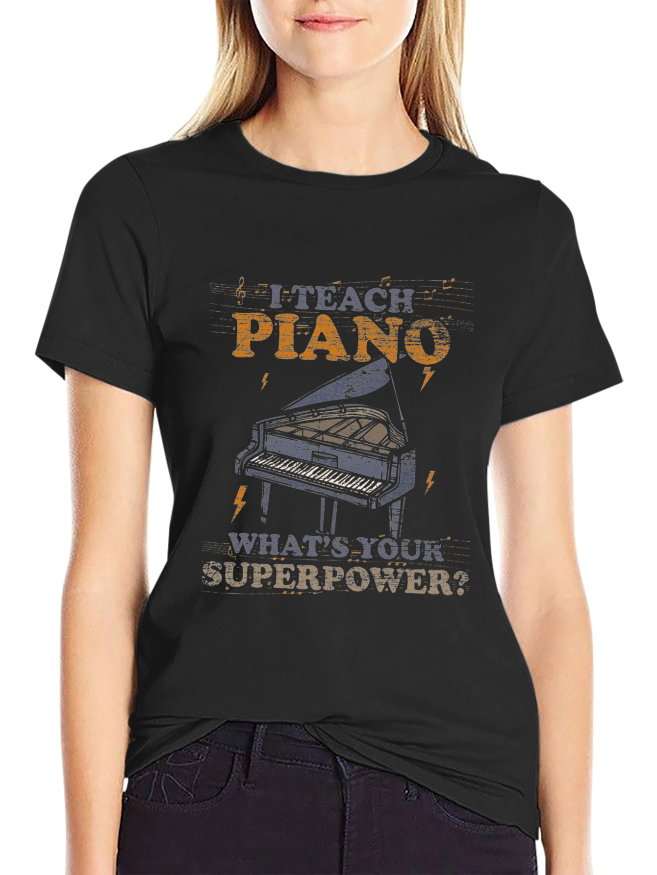 I Teach Piano Whats Your Superpower? T-Shirt