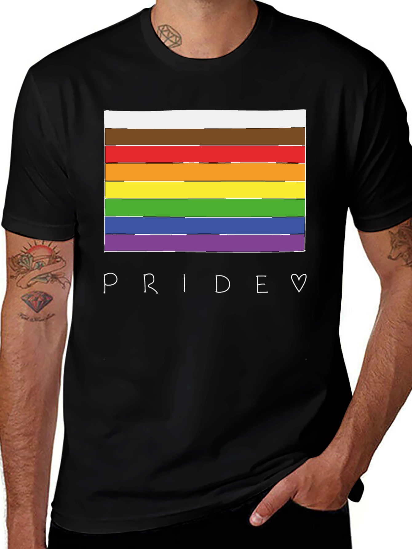 Pride Flag T-Shirt - LGBTQ+ Rainbow Graphic Tee