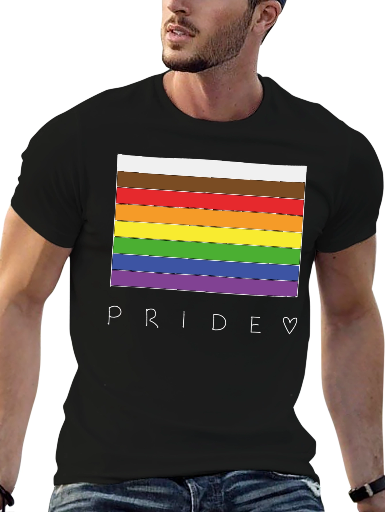 Pride Flag T-Shirt - LGBTQ+ Rainbow Graphic Tee