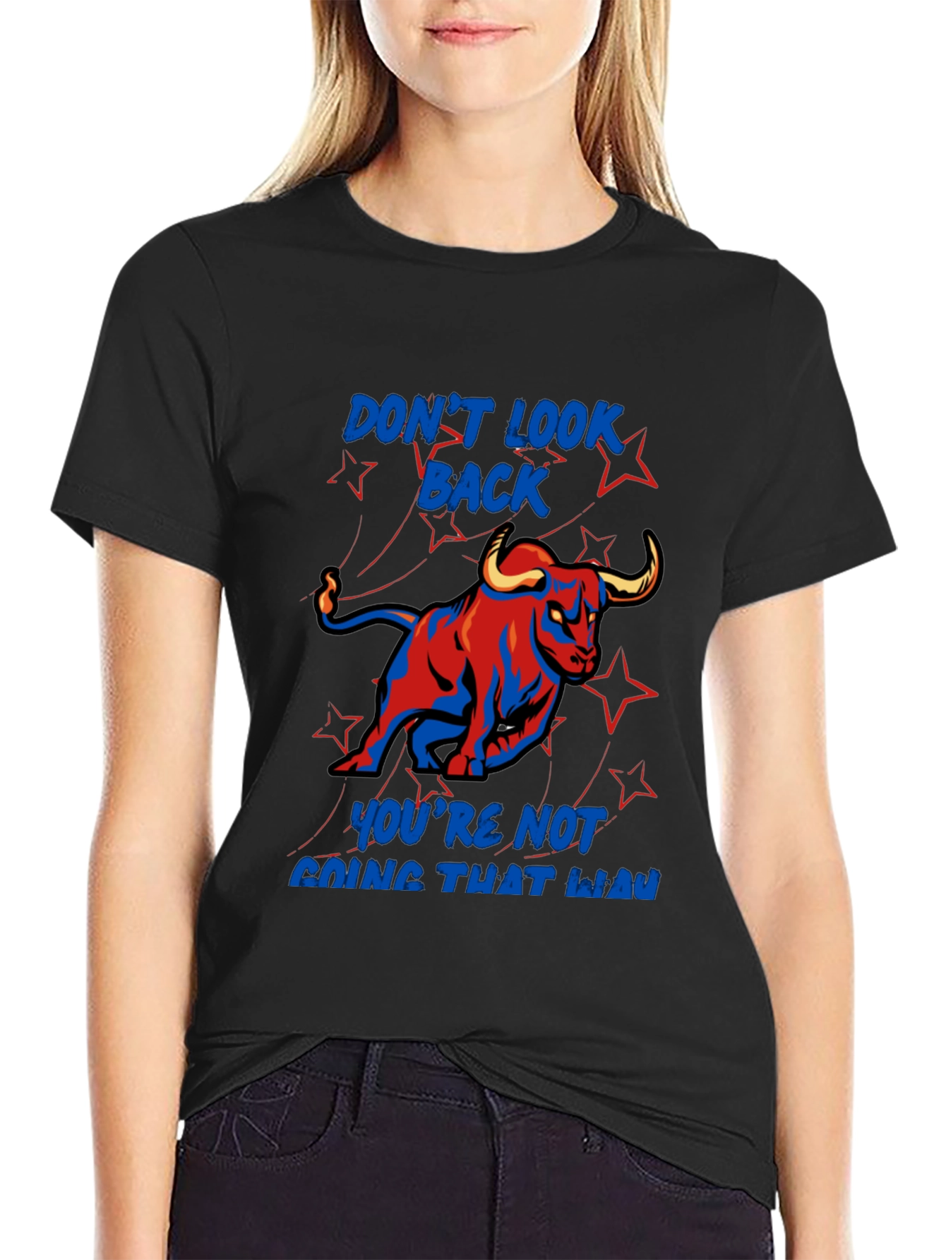 Dont Look Back Graphic Tee - Black