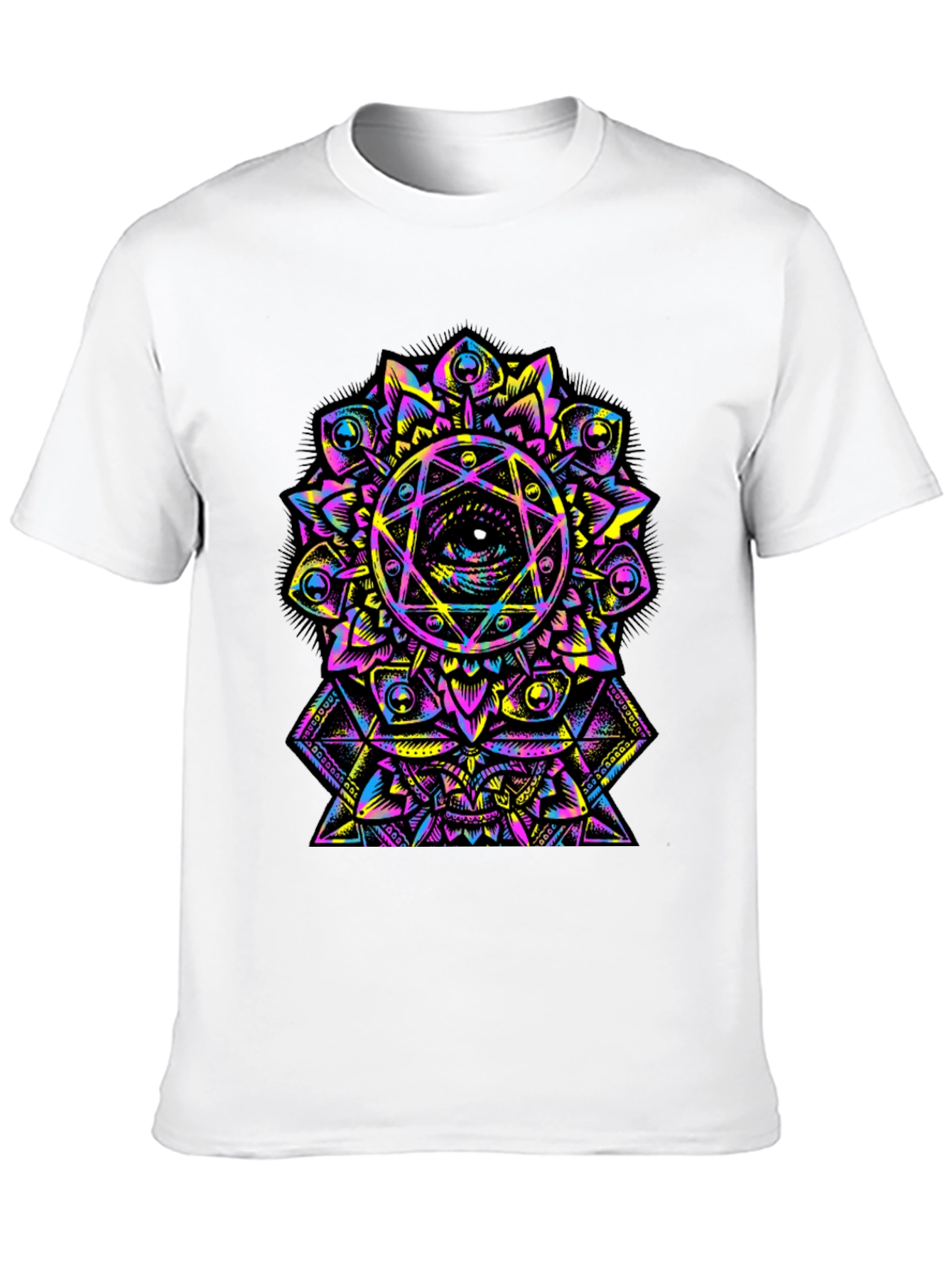 Eye Mandala Graphic T-Shirt - Black