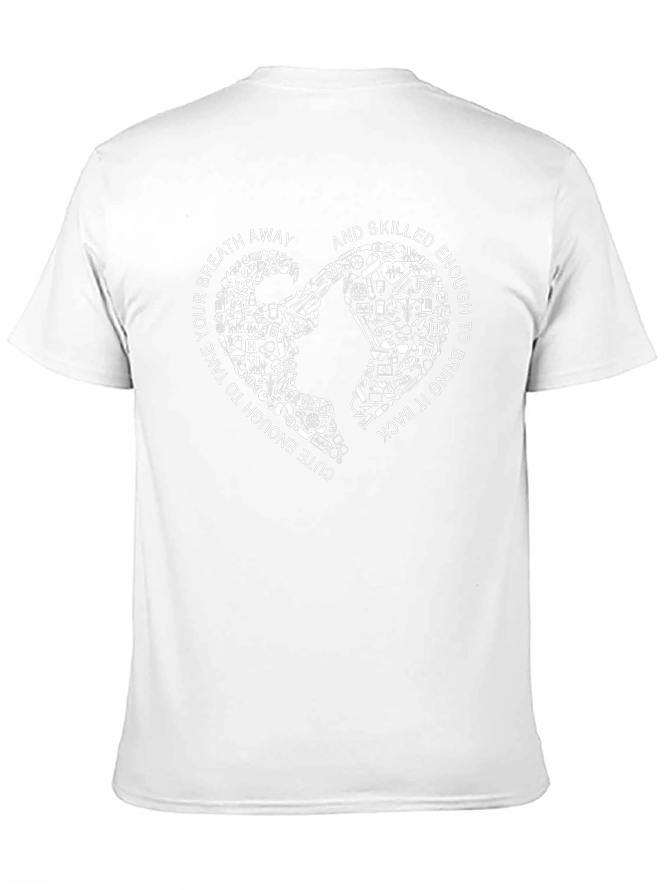 Nurse Heart Graphic T-Shirt - Cute & Skilled