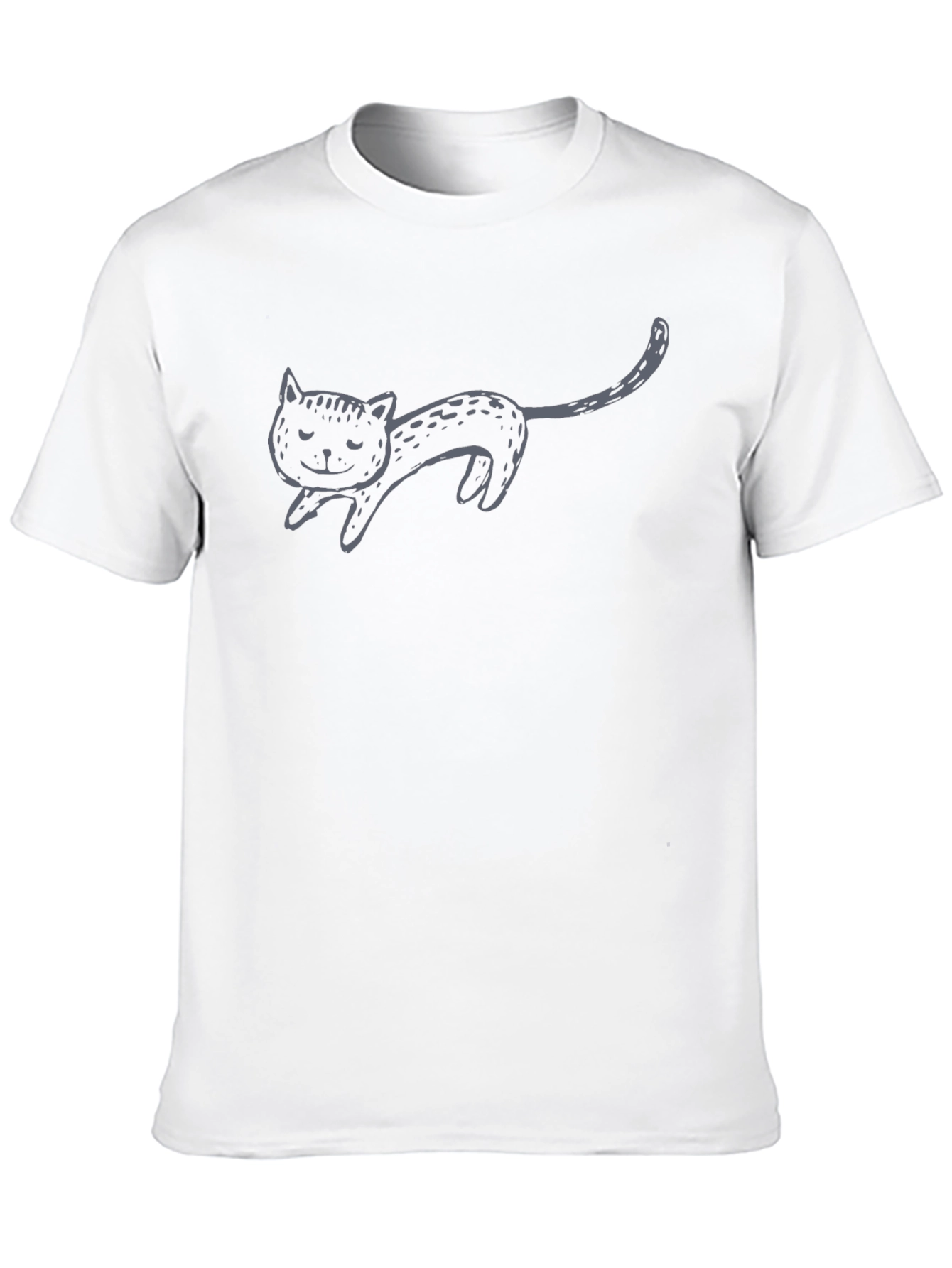 Mens Black Cat Graphic T-Shirt