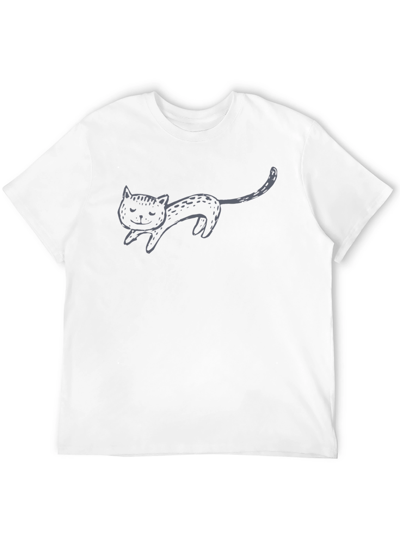 Mens Black Cat Graphic T-Shirt
