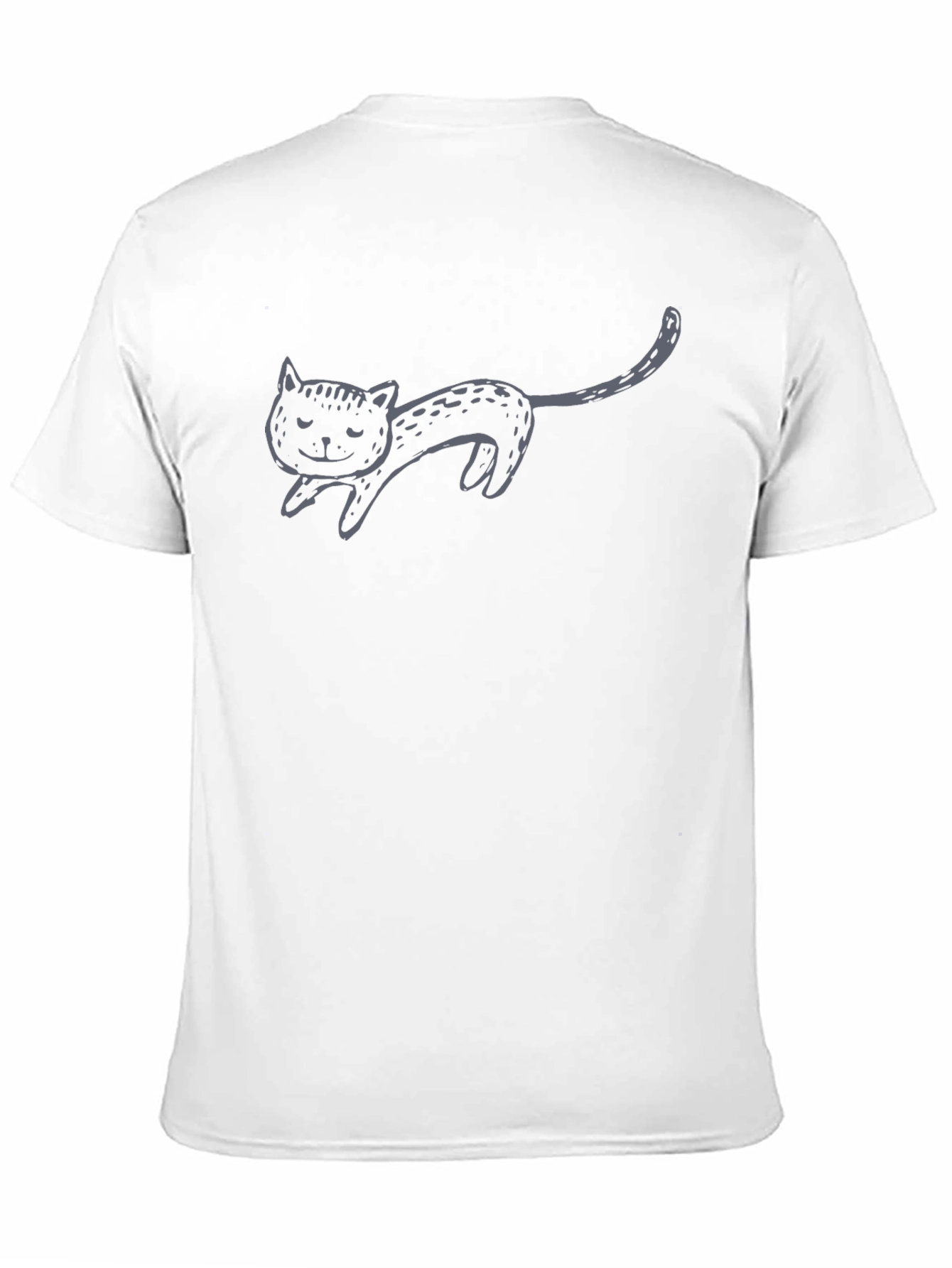 Mens Black Cat Graphic T-Shirt
