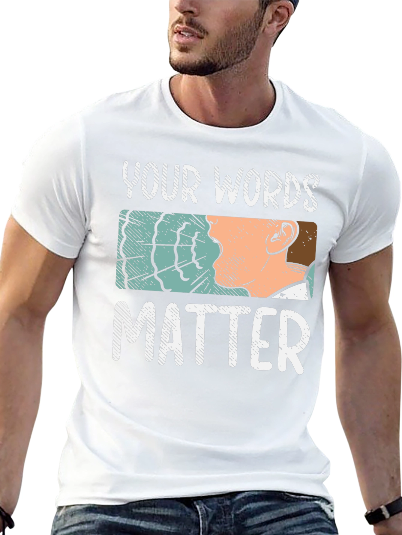 Your Words Matter Graphic Tee - Black