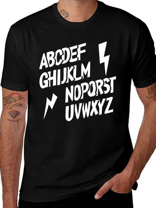 Alphabet Lightning Bolt T-Shirt