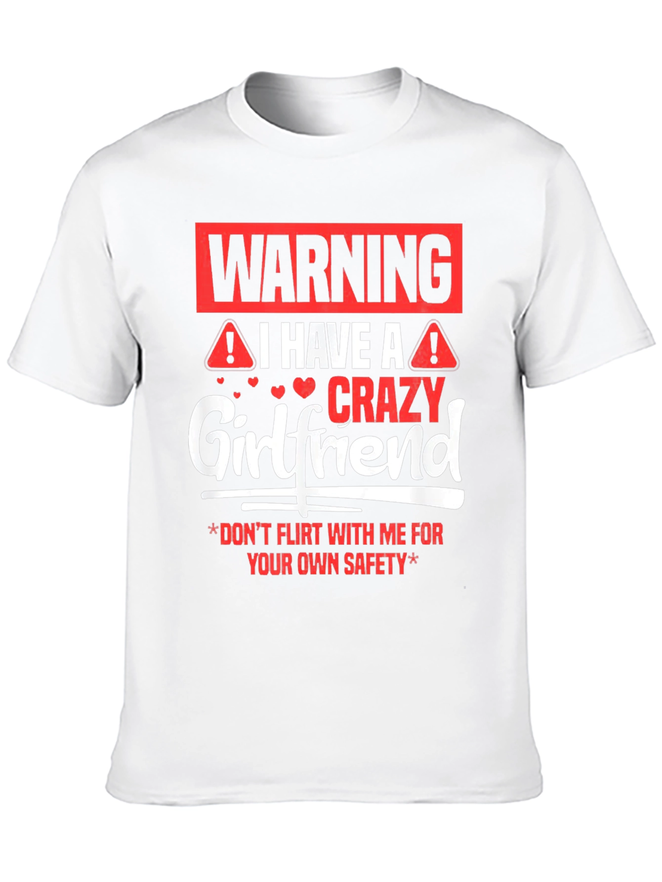 Warning Crazy Girlfriend Mens Black T-Shirt