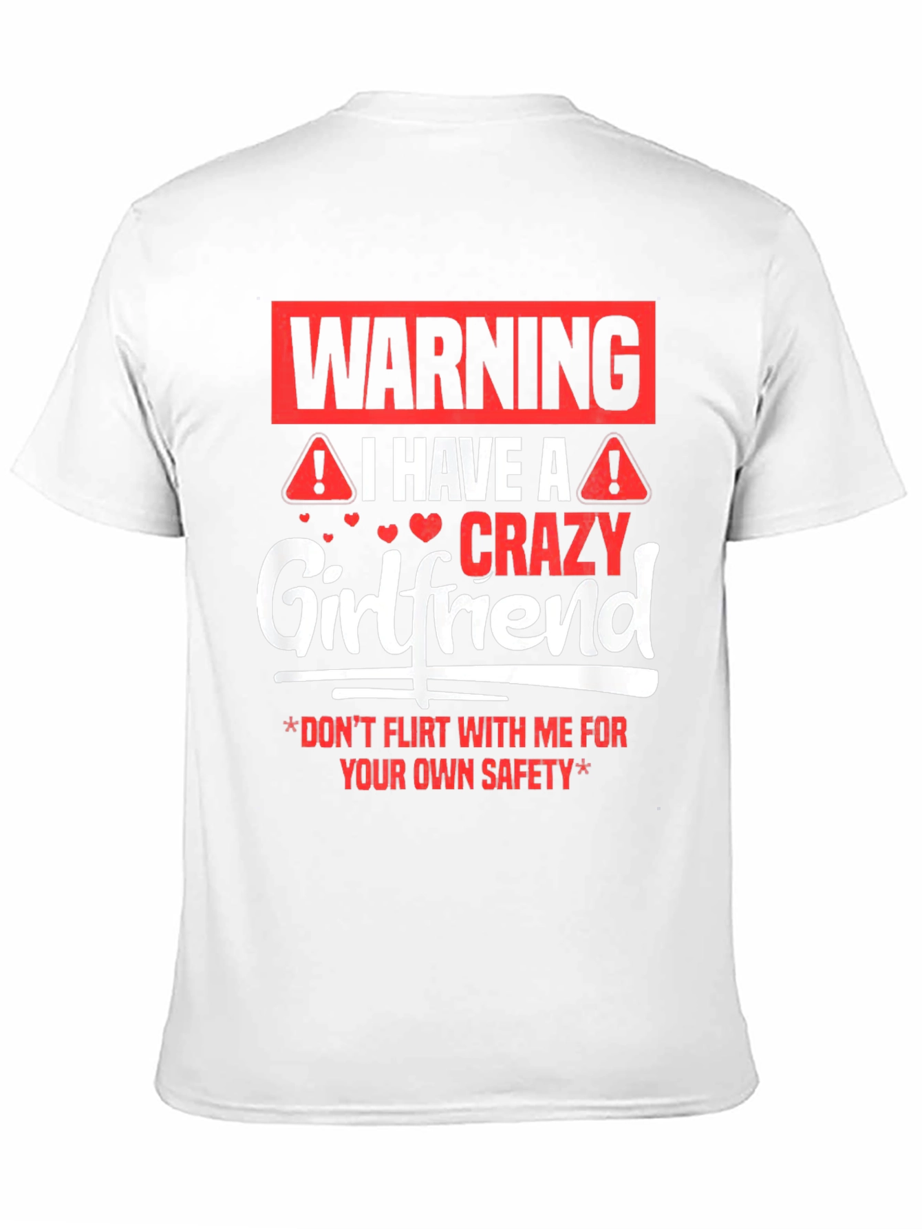 Warning Crazy Girlfriend Mens Black T-Shirt