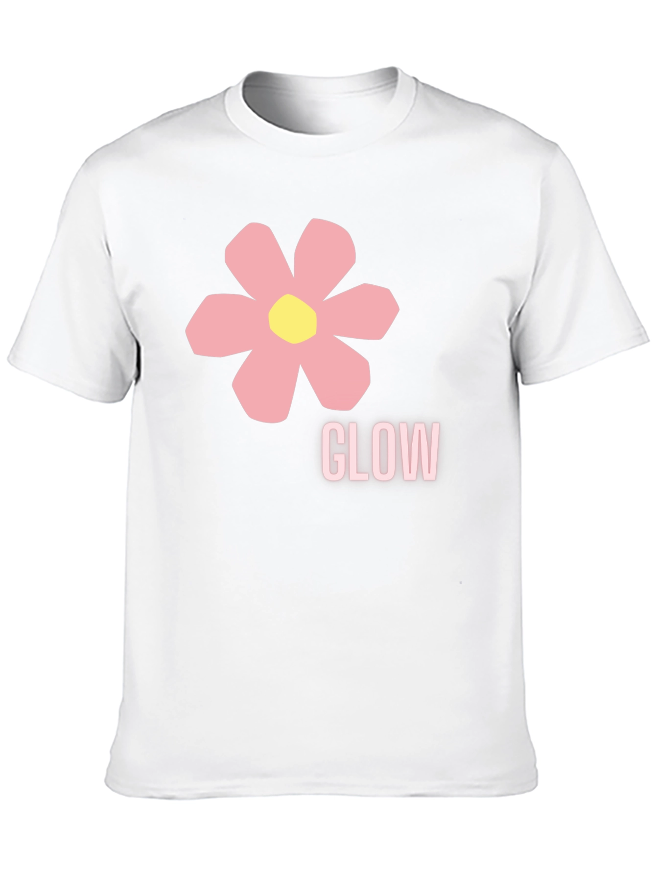 Glow Flower Graphic Print Black T-Shirt