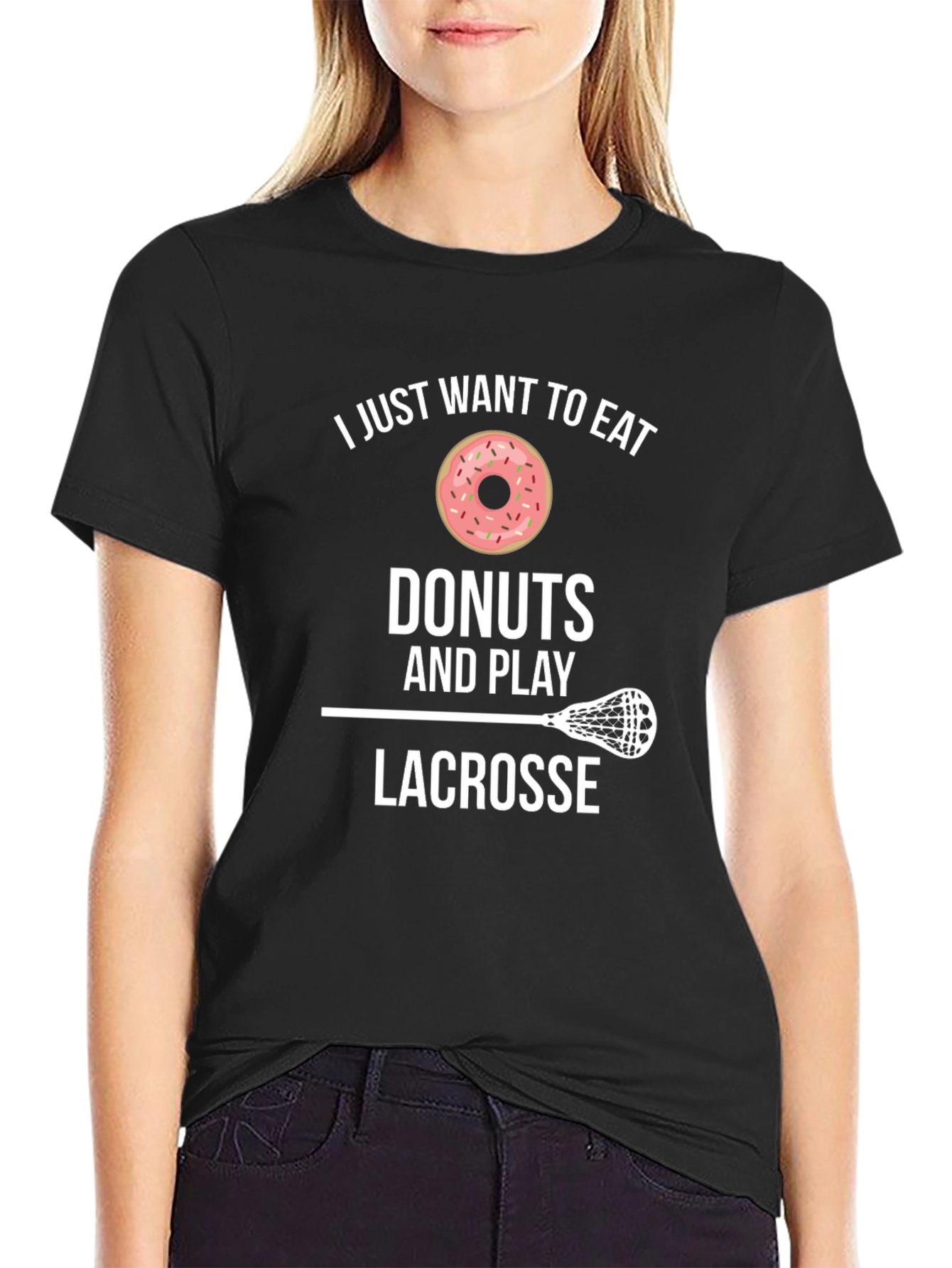 Eat Donuts Play Lacrosse T-Shirt