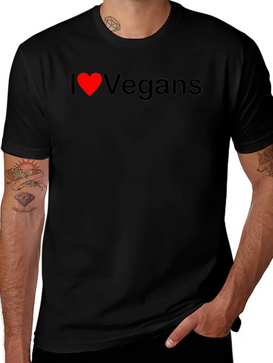 I Heart Vegans Black T-Shirt - Show Your Love!