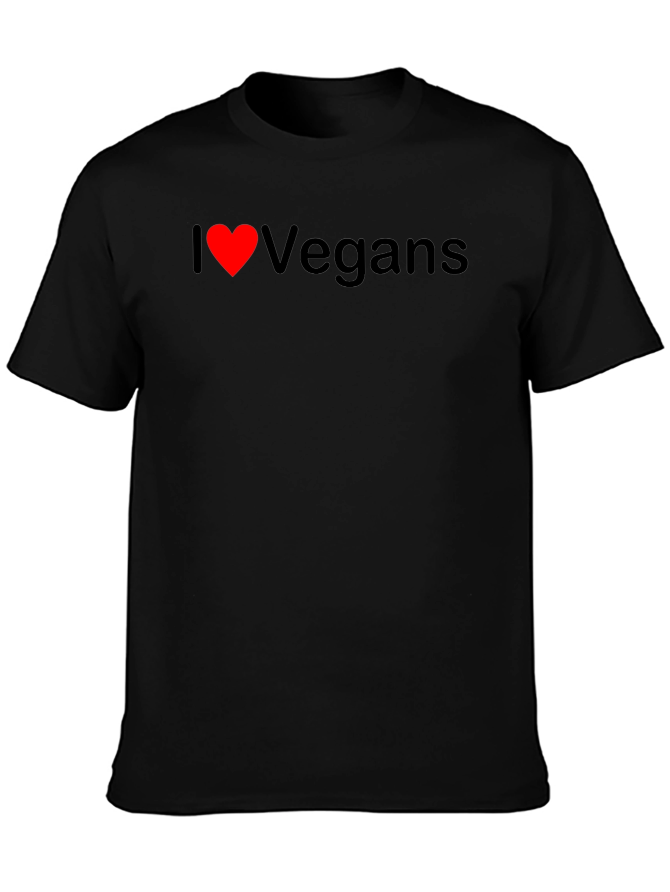 I Heart Vegans Black T-Shirt - Show Your Love!